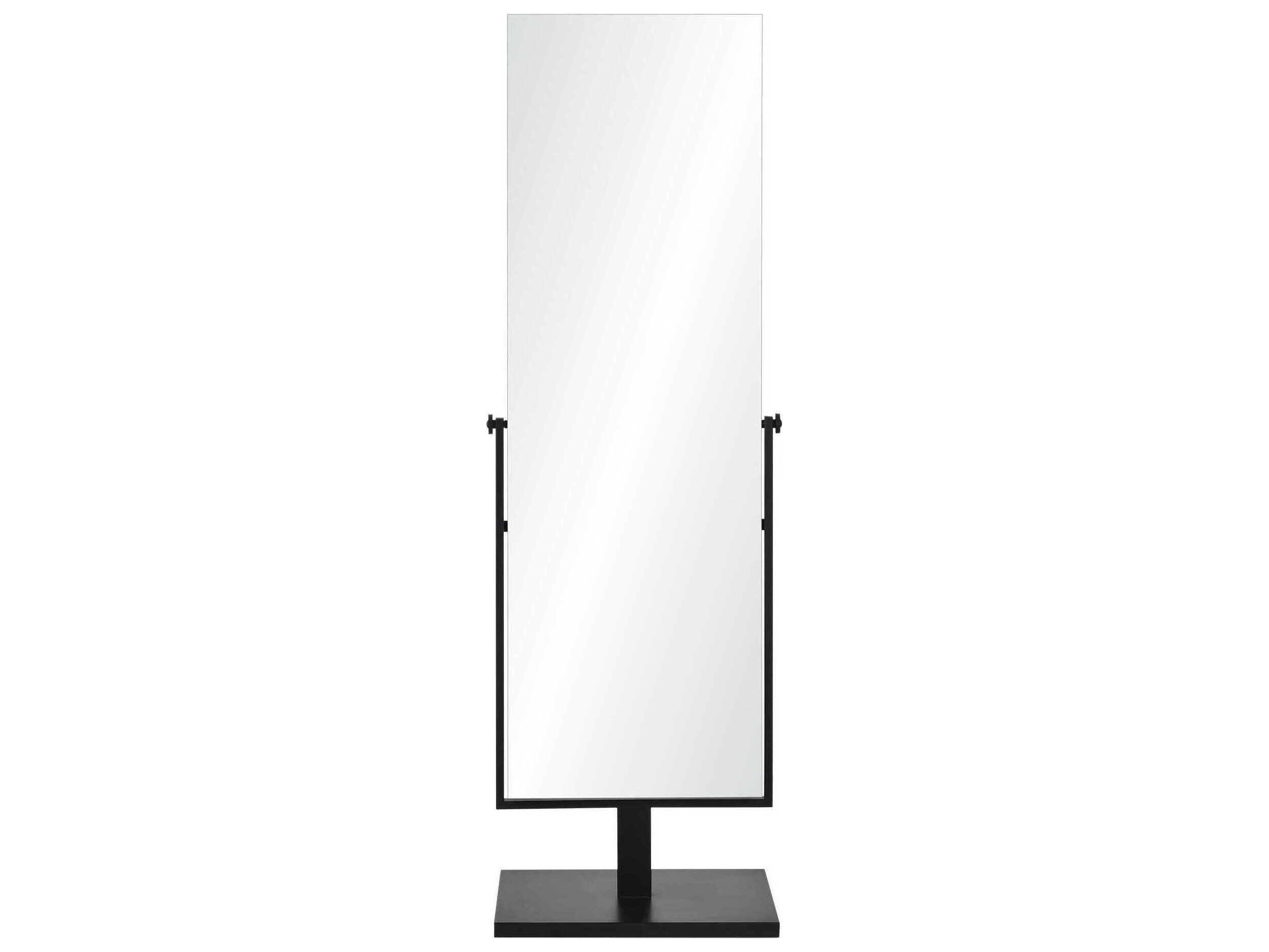 Renwil Samira Matte Black Rectangular Floor Mirror