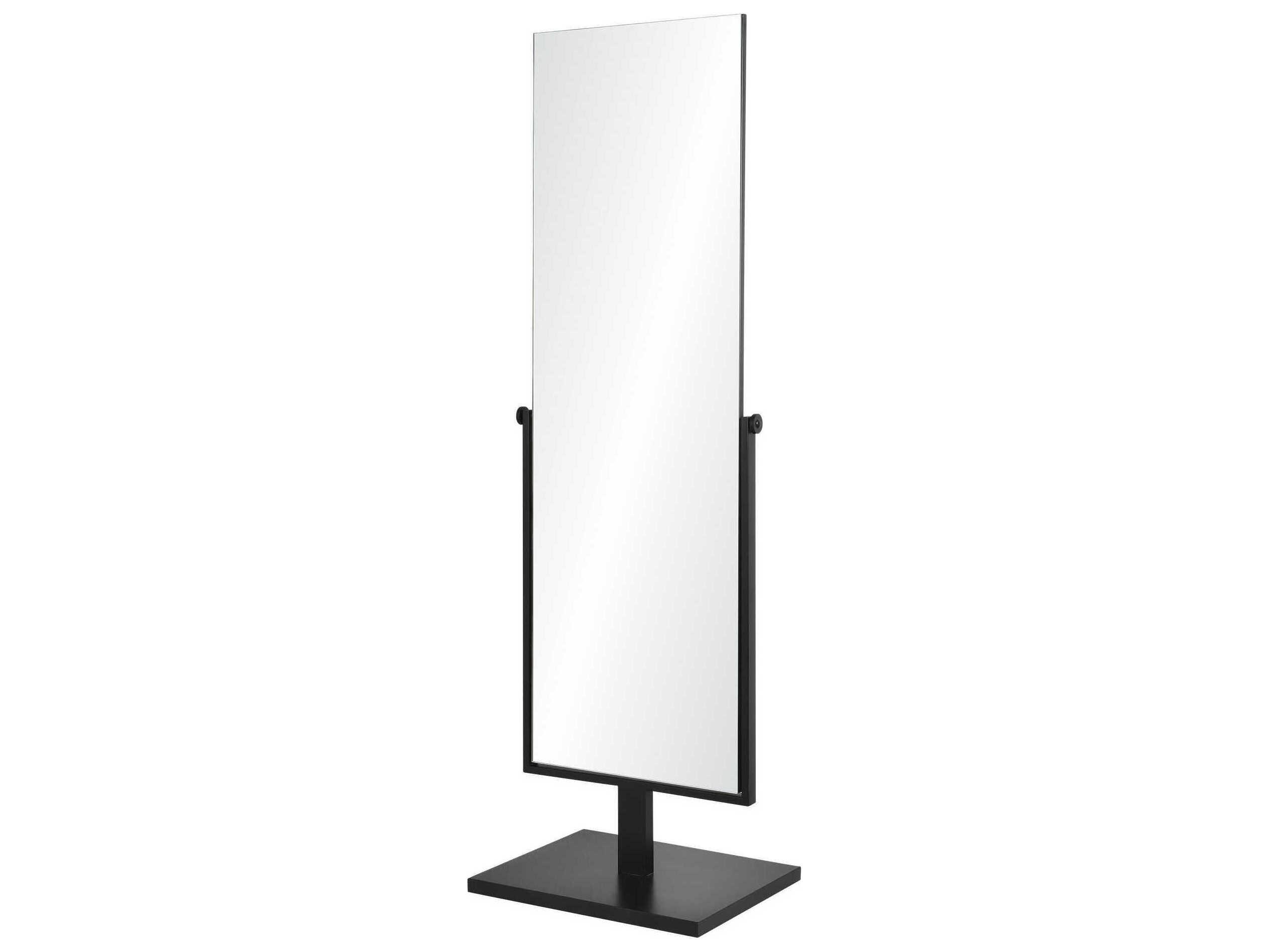 Renwil Samira Matte Black Rectangular Floor Mirror