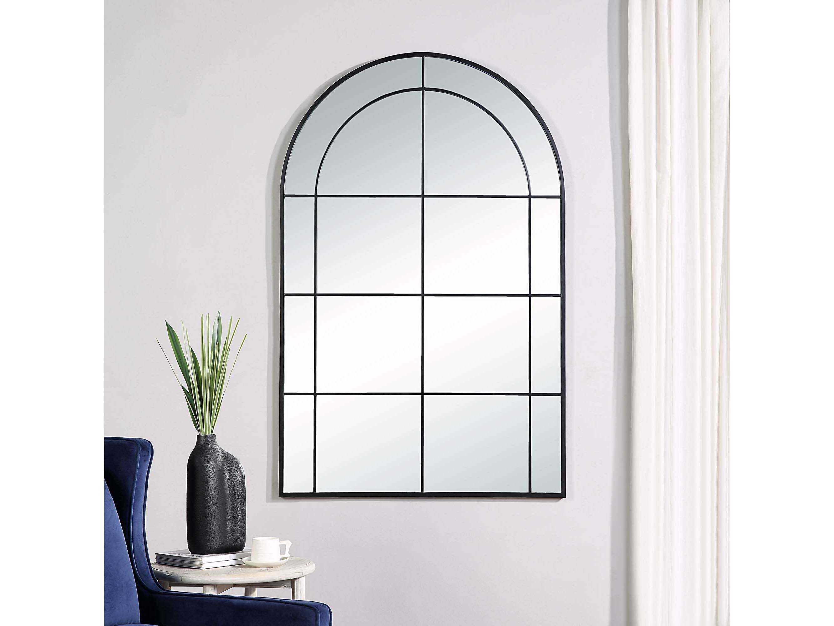 Renwil Atkinson Matte Black Wall Mirror