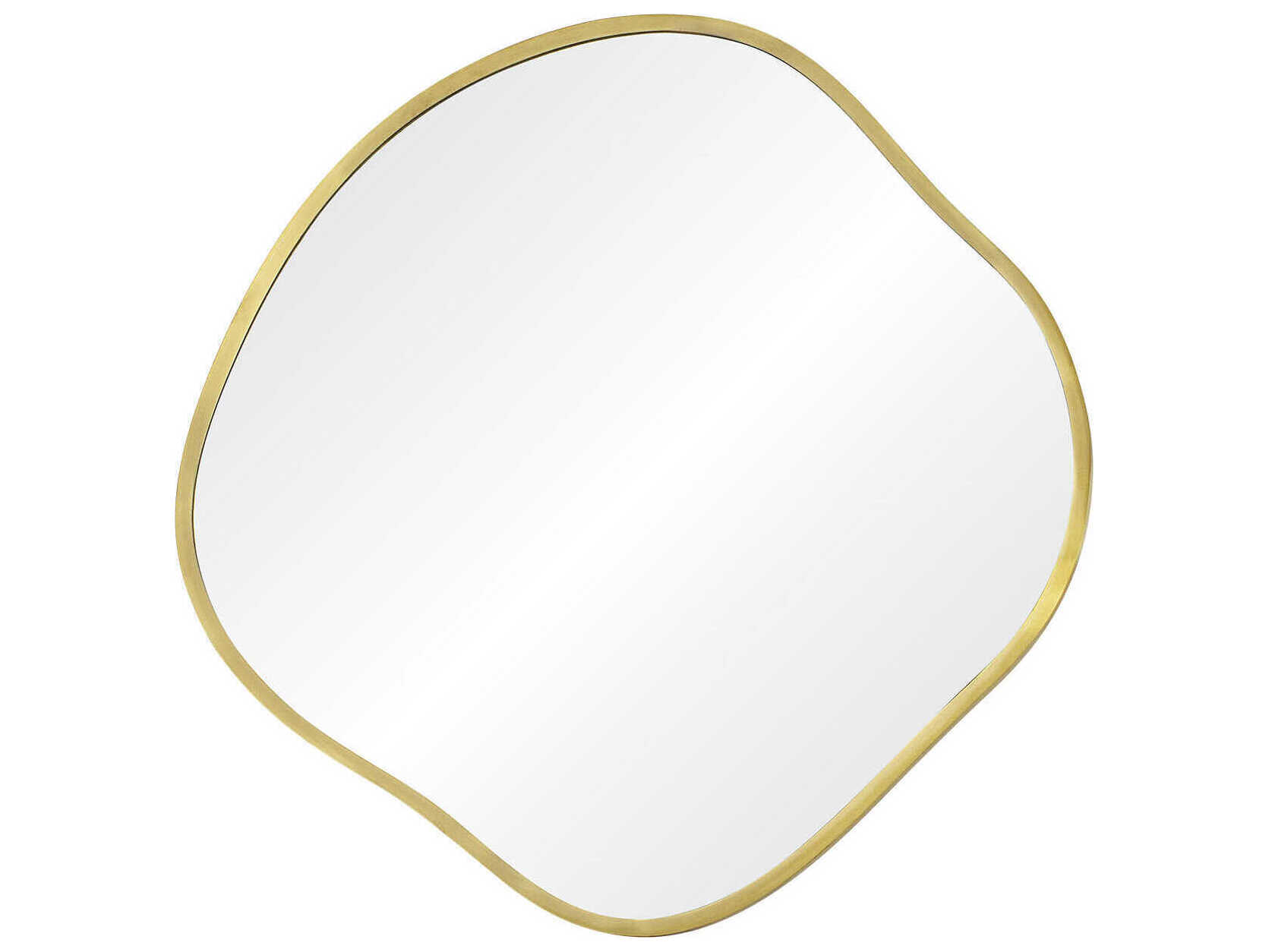 Renwil Nucleus Satin Brass Irregular Wall Mirror Set of 3