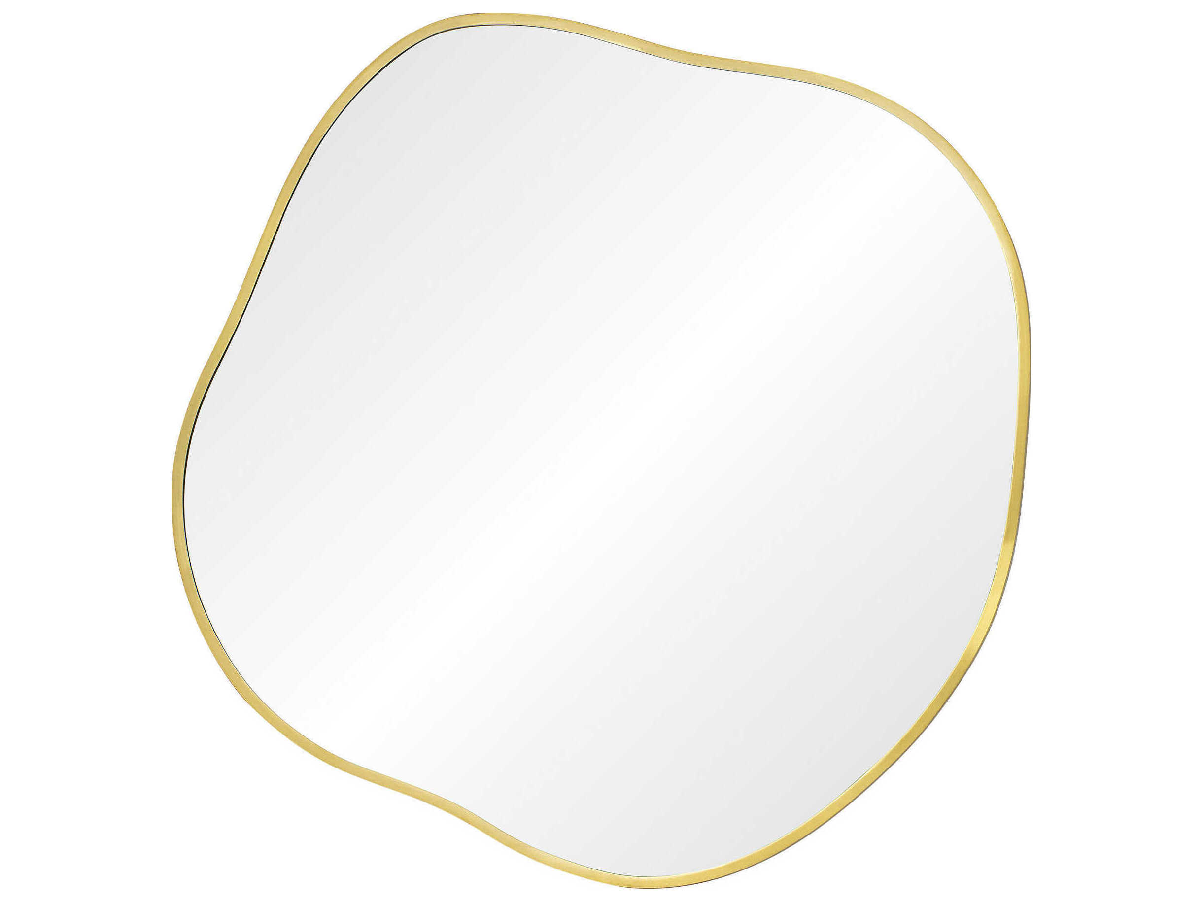 Renwil Nucleus Satin Brass Irregular Wall Mirror Set of 3
