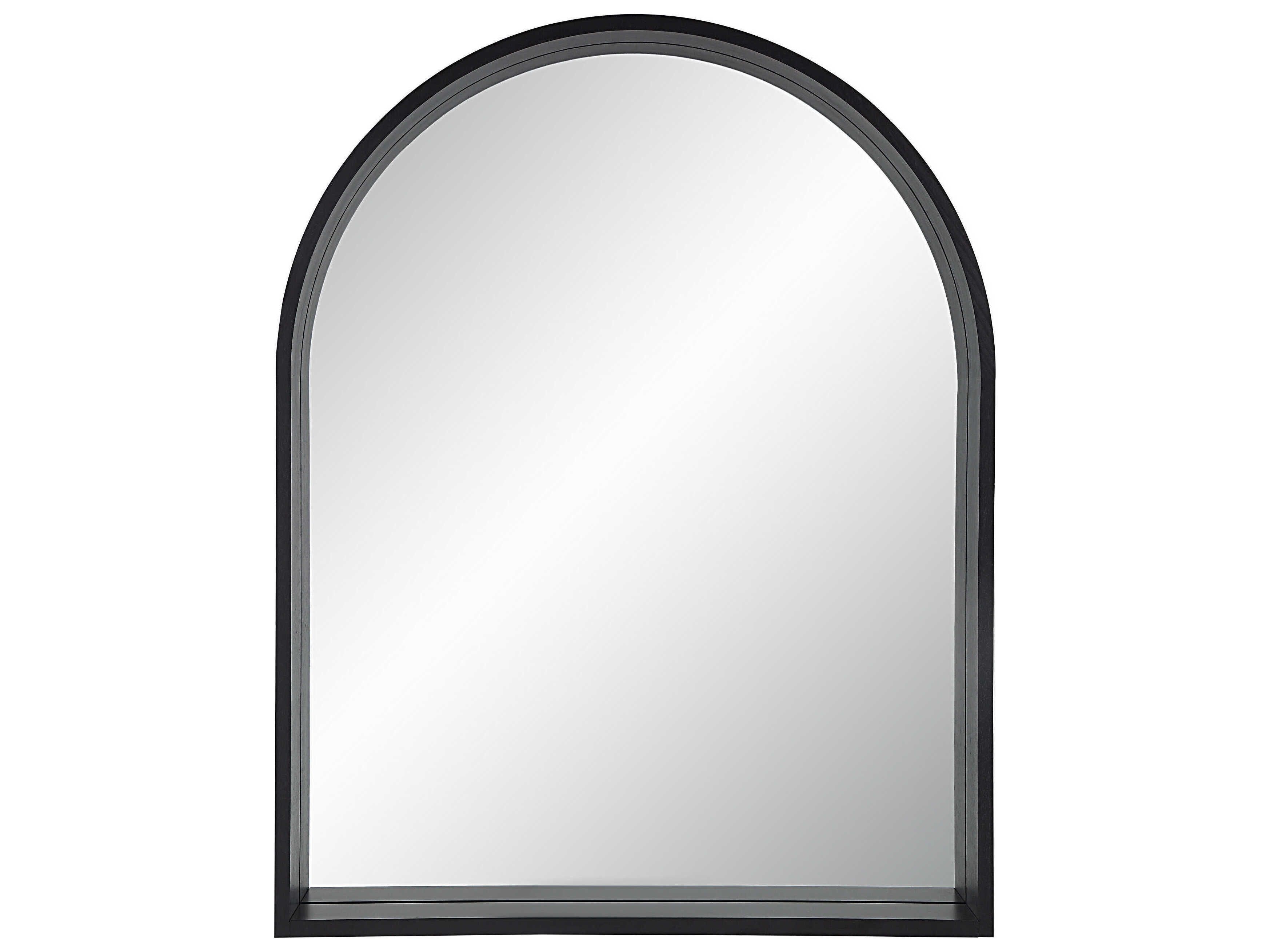 Renwil Cove Matte Black Wall Mirror