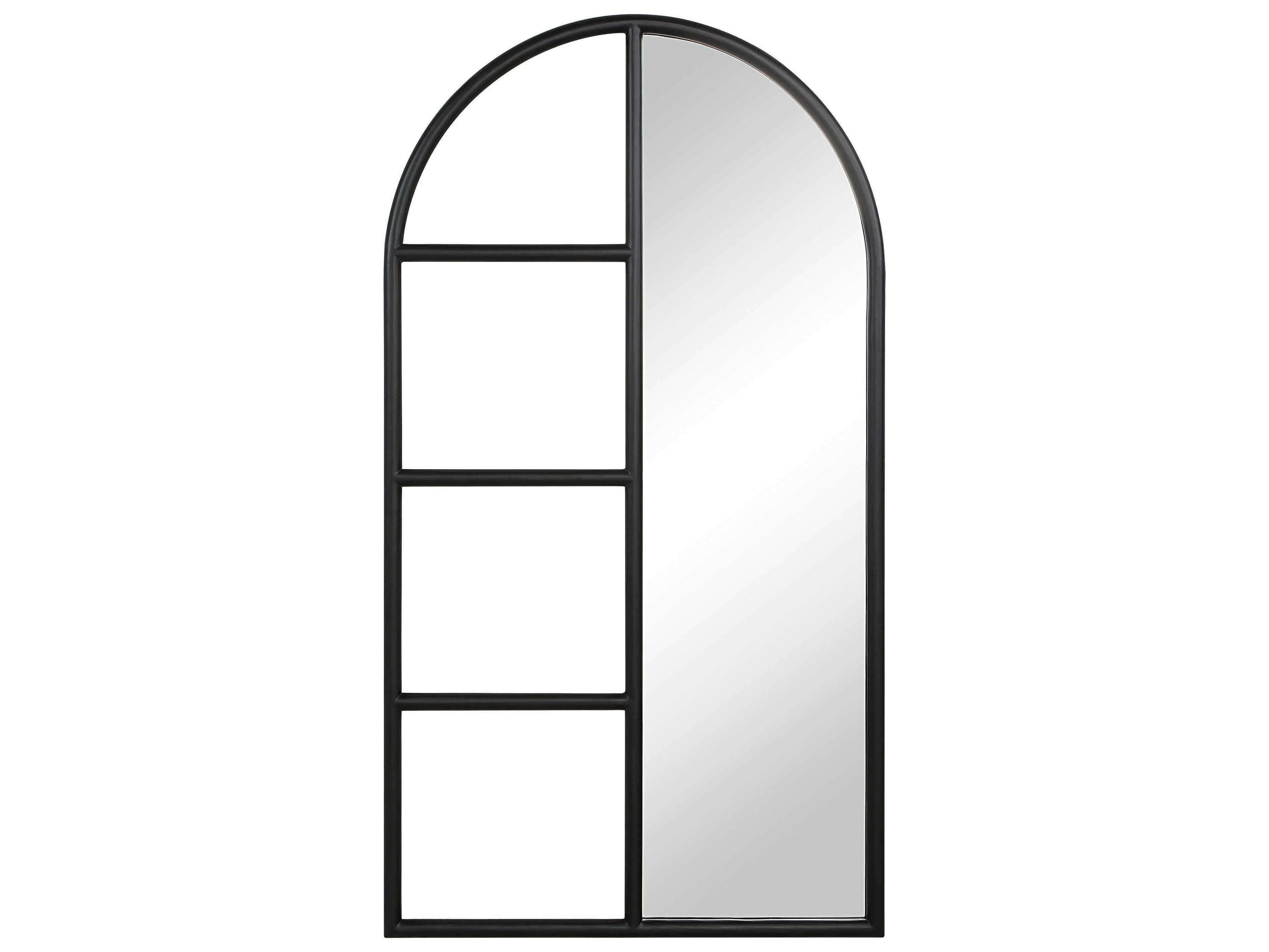 Renwil Trellis Matte Black Wall Mirror