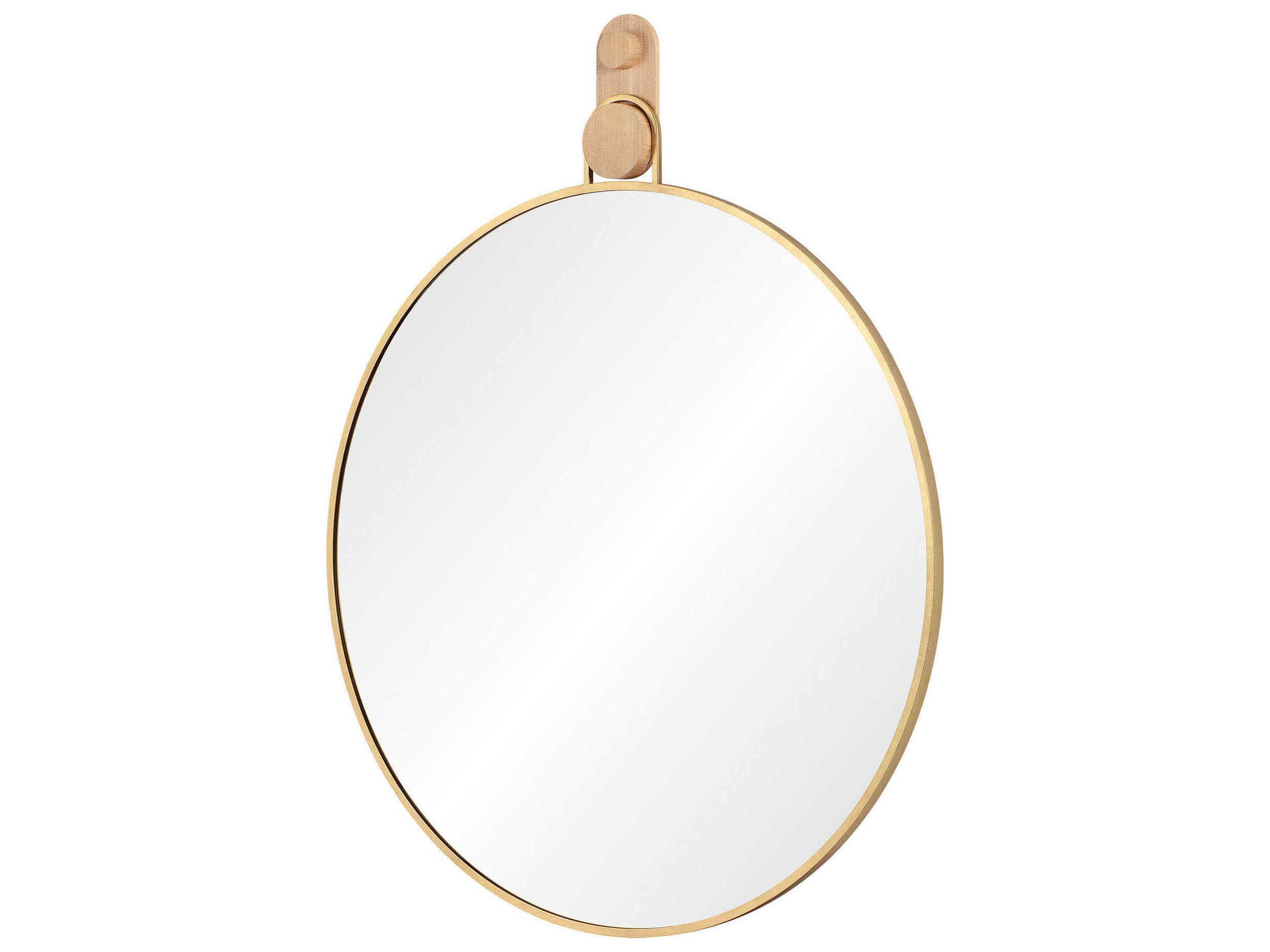 Renwil Kinsley Gold Leaf Round Wall Mirror