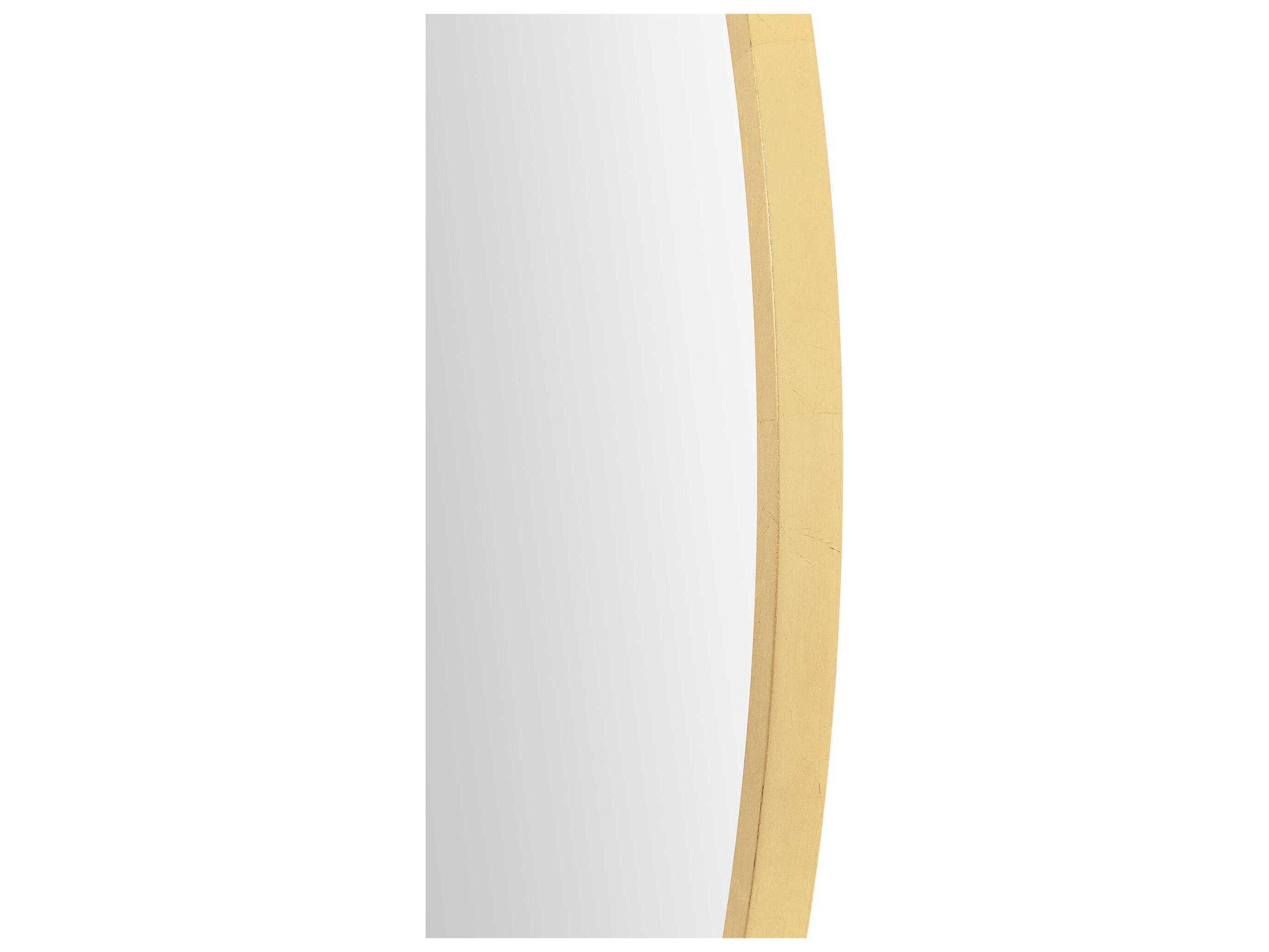 Renwil Kinsley Gold Leaf Round Wall Mirror