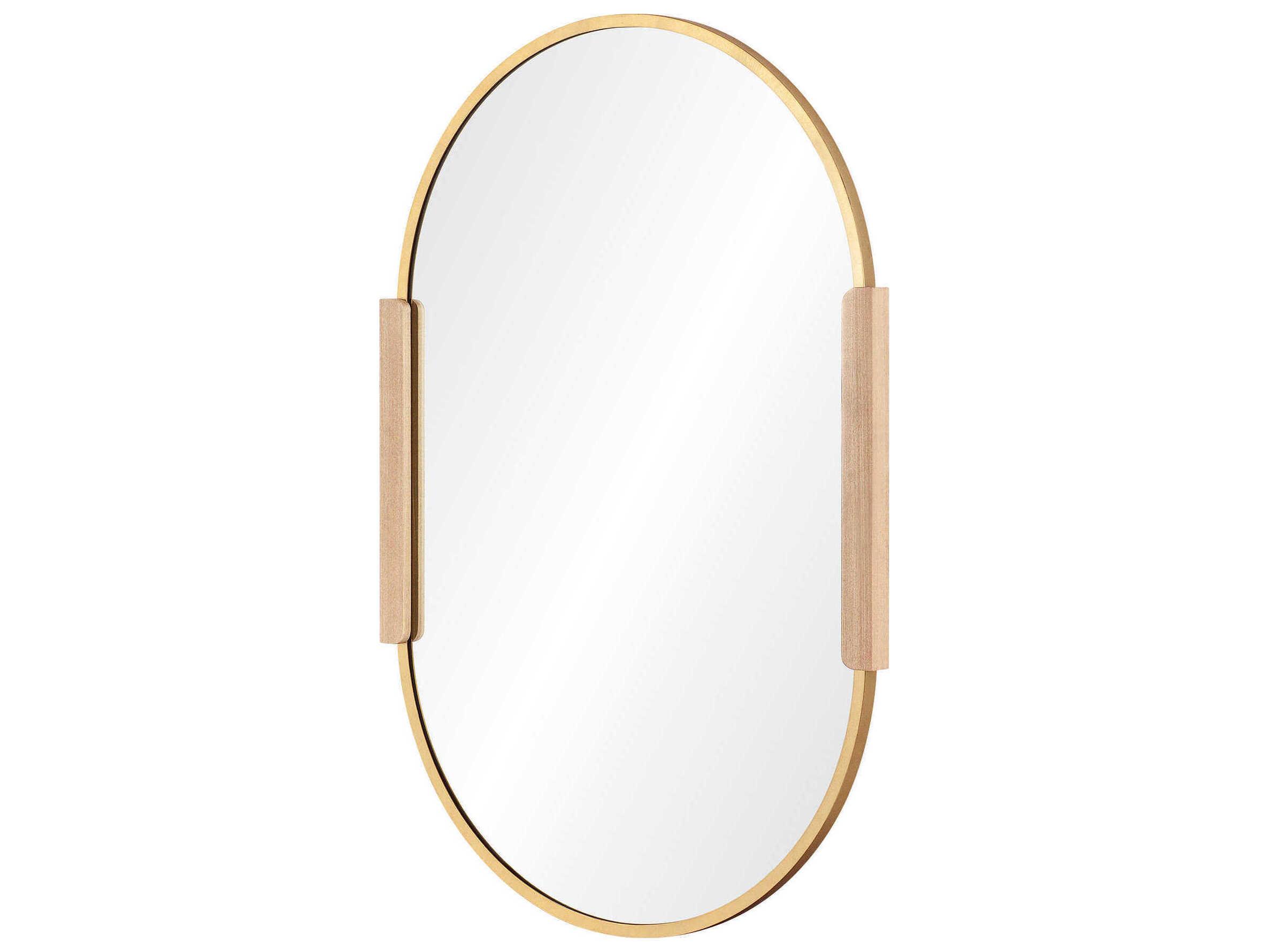 Renwil Kerianne Gold Leaf Oval Wall Mirror