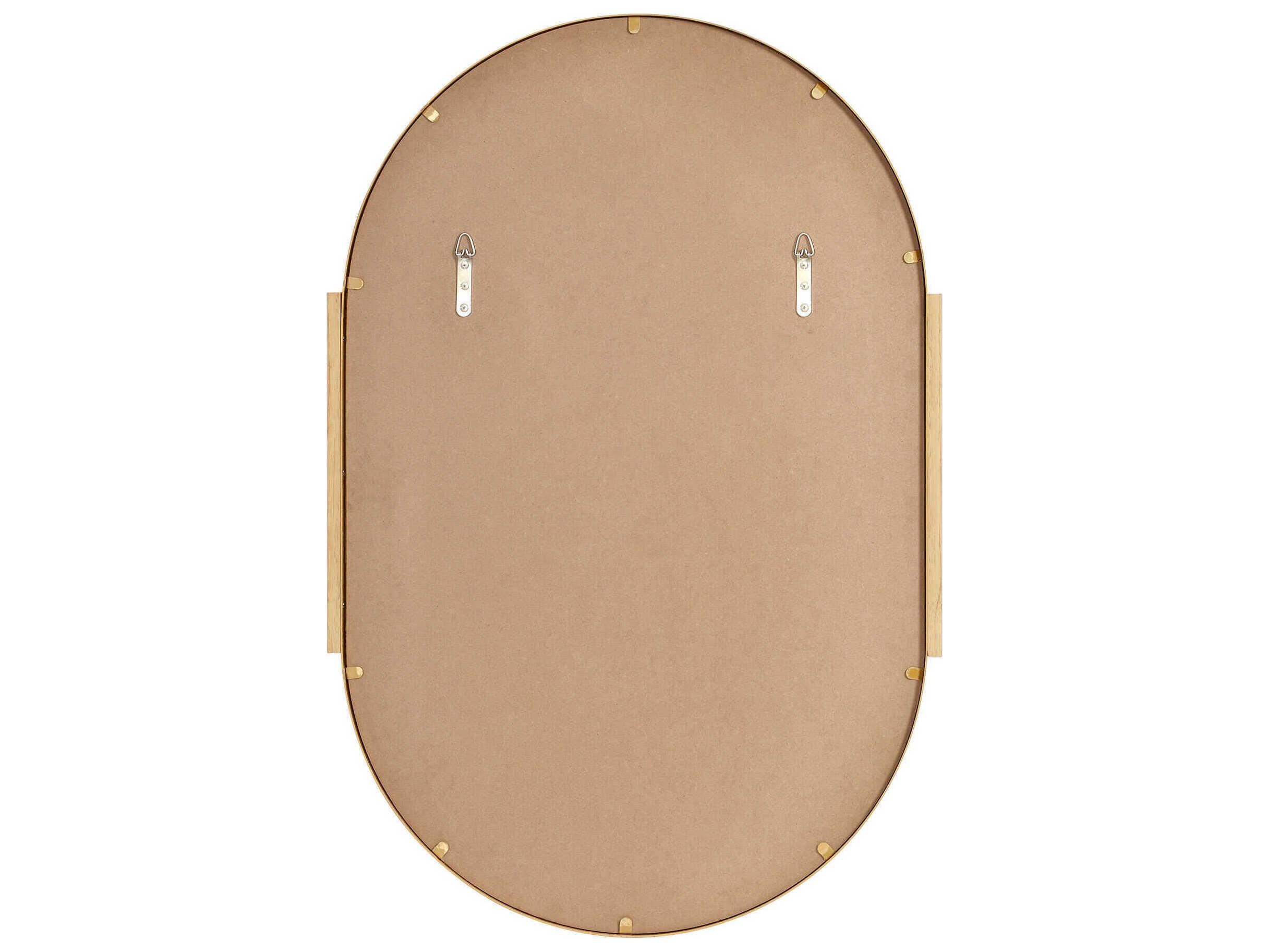 Renwil Kerianne Gold Leaf Oval Wall Mirror