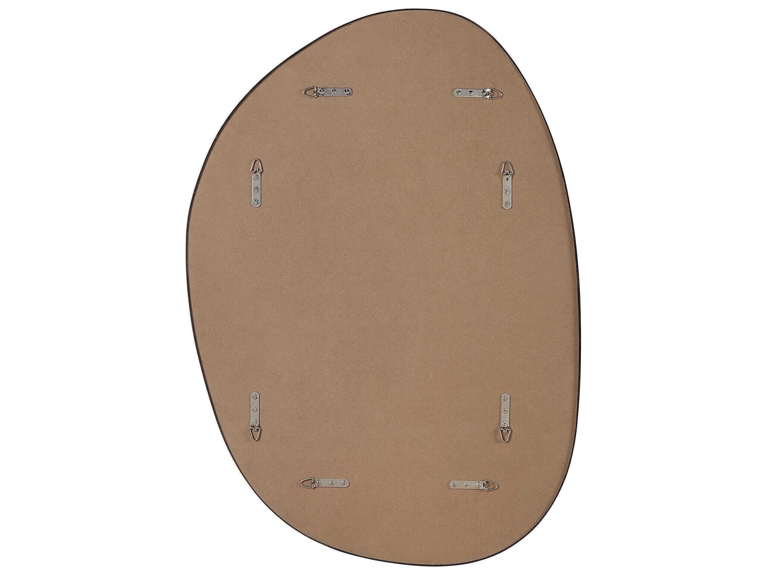 Renwil Bozeman Matte Black Oval Wall Mirror