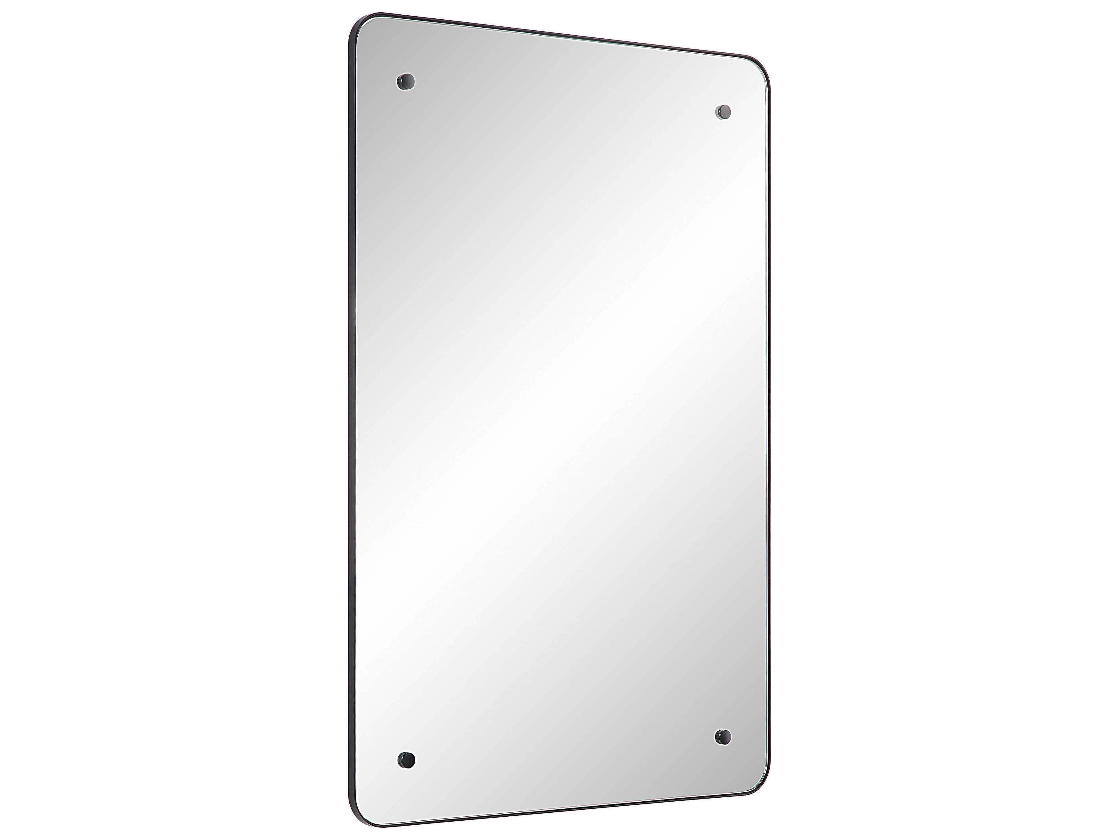 Renwil Aine Matte Black Rectangular Wall Mirror