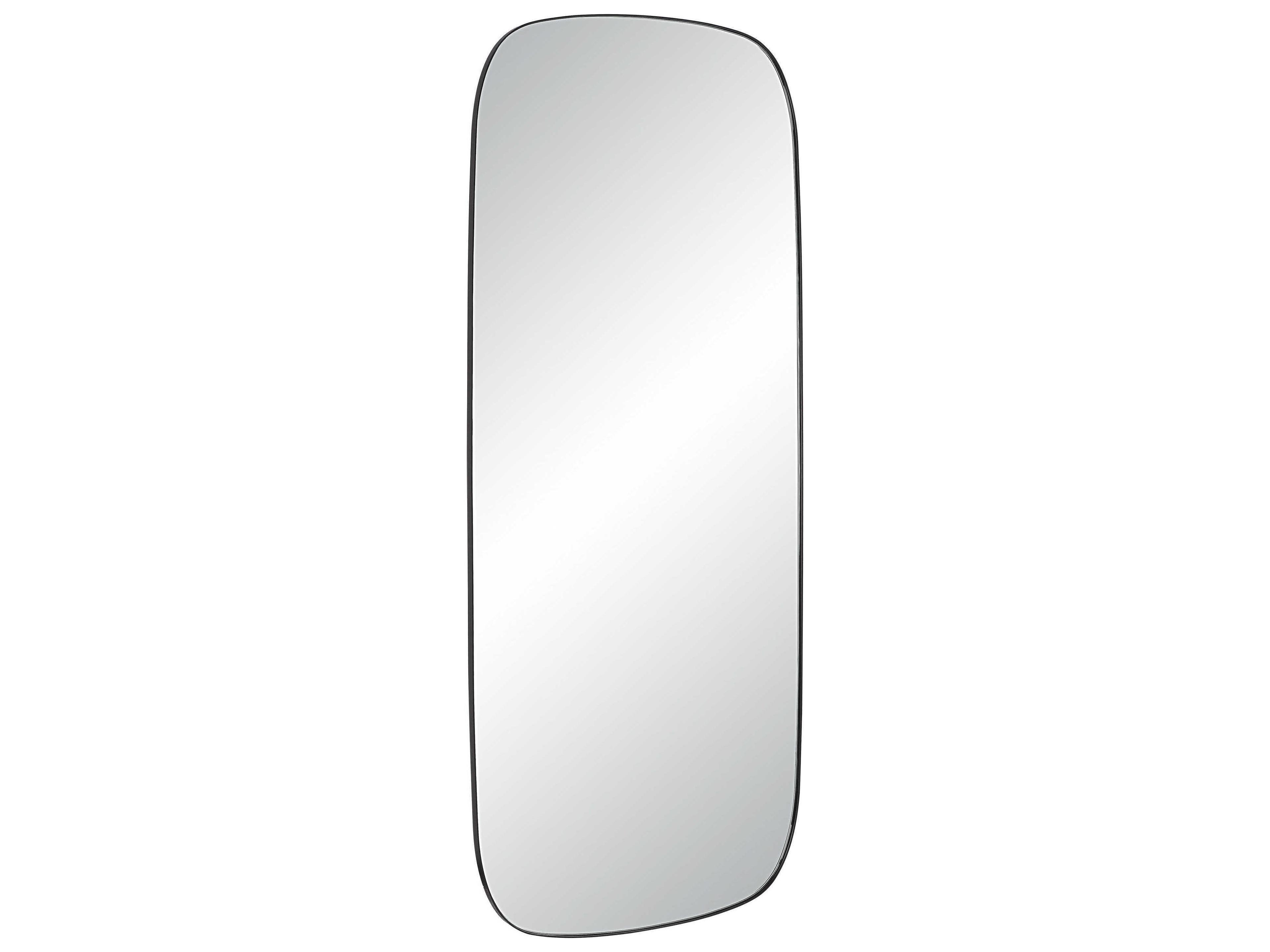 Renwil Almandine Matte Black Rectangular Wall Mirror