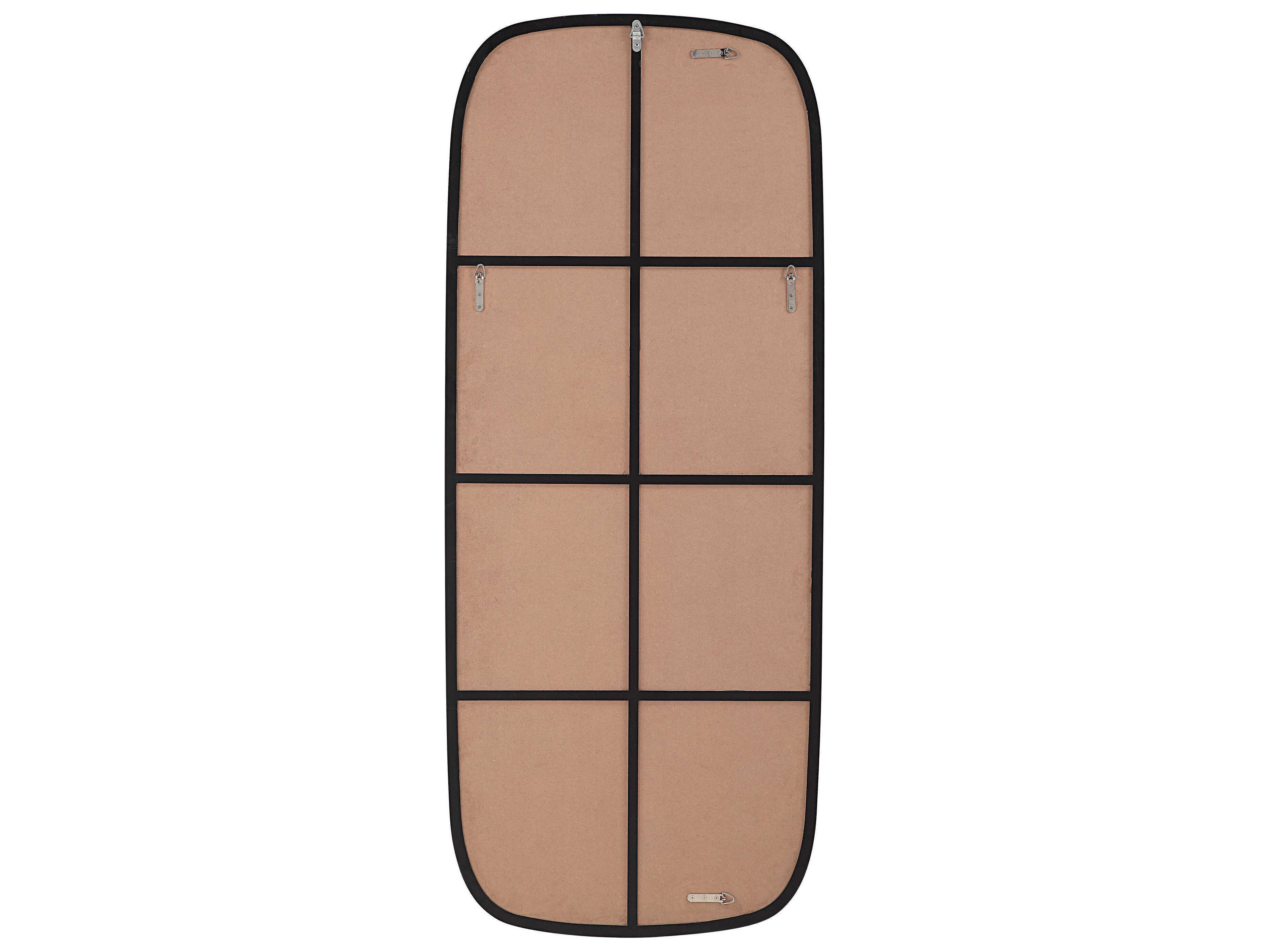 Renwil Almandine Matte Black Rectangular Wall Mirror