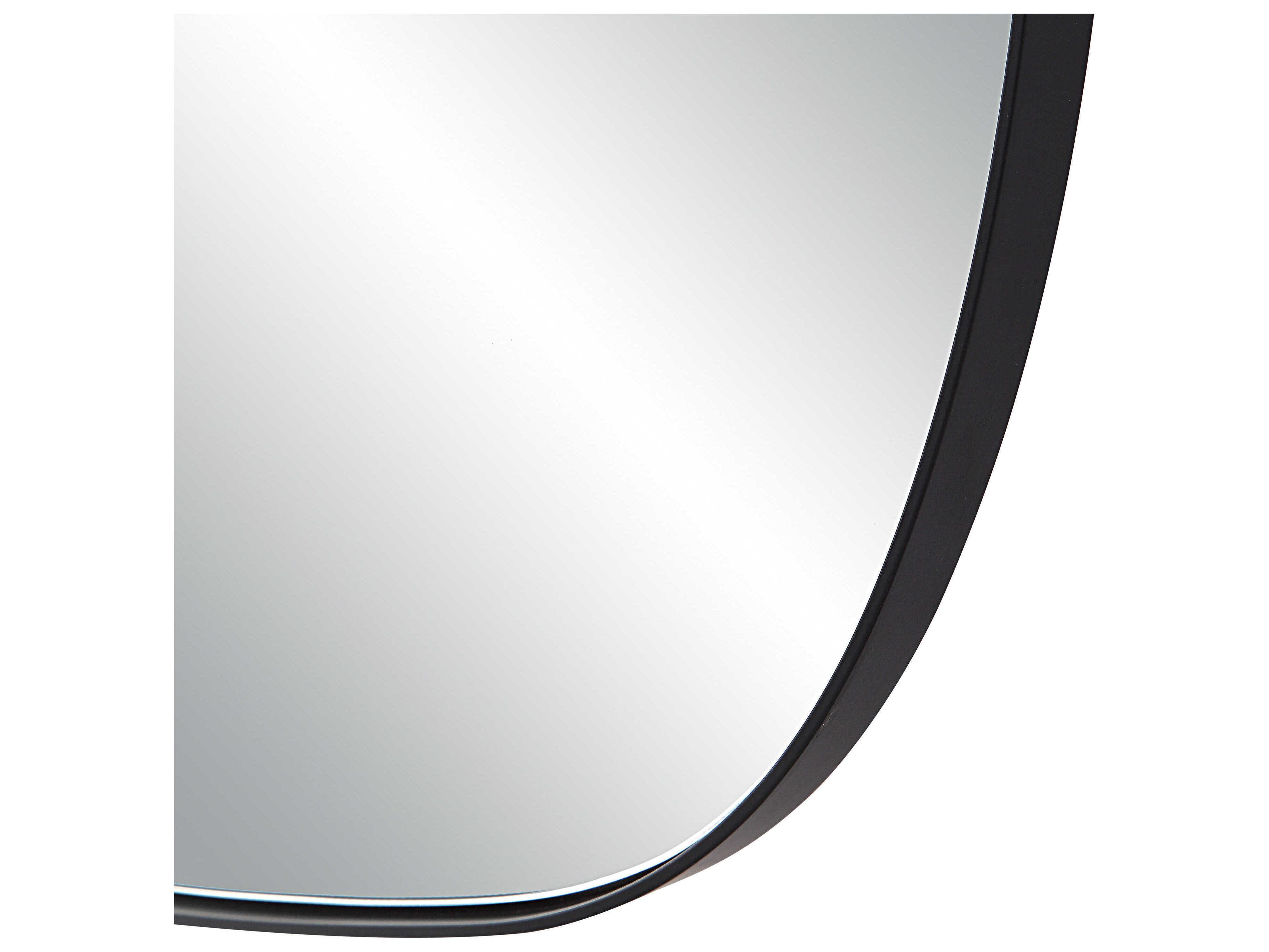 Renwil Almandine Matte Black Rectangular Wall Mirror