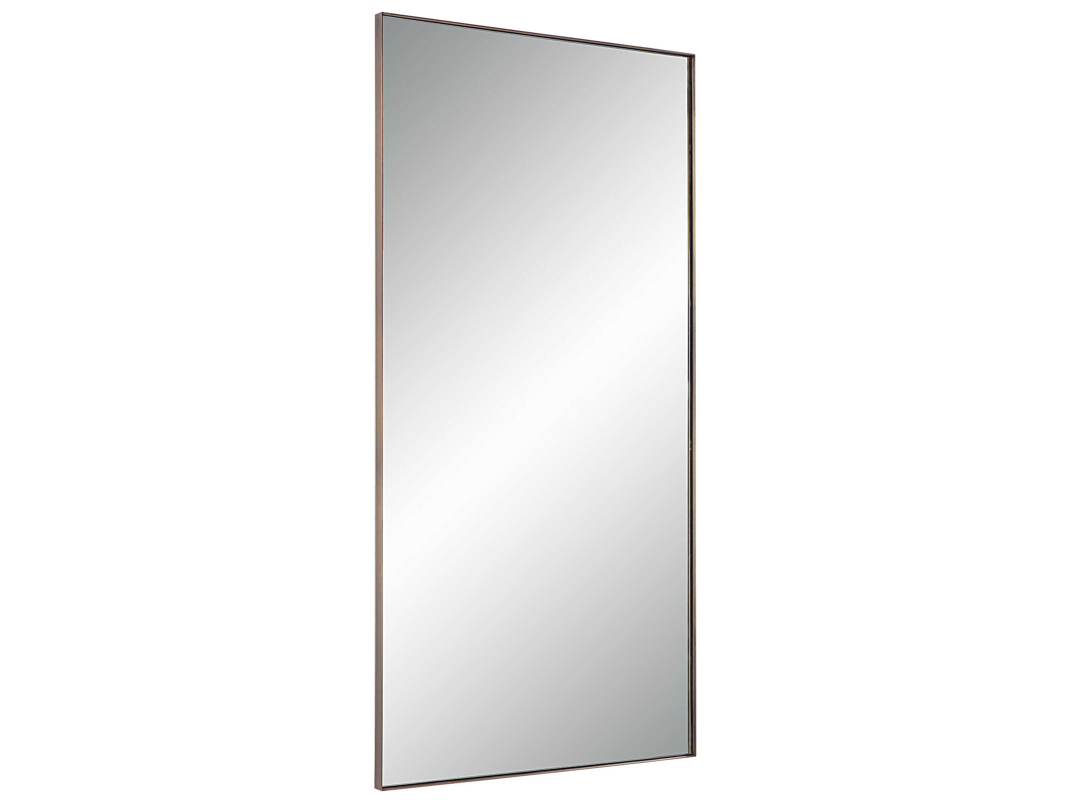 Renwil Marigold Antique Brushed Brass Rectangular Wall Mirror