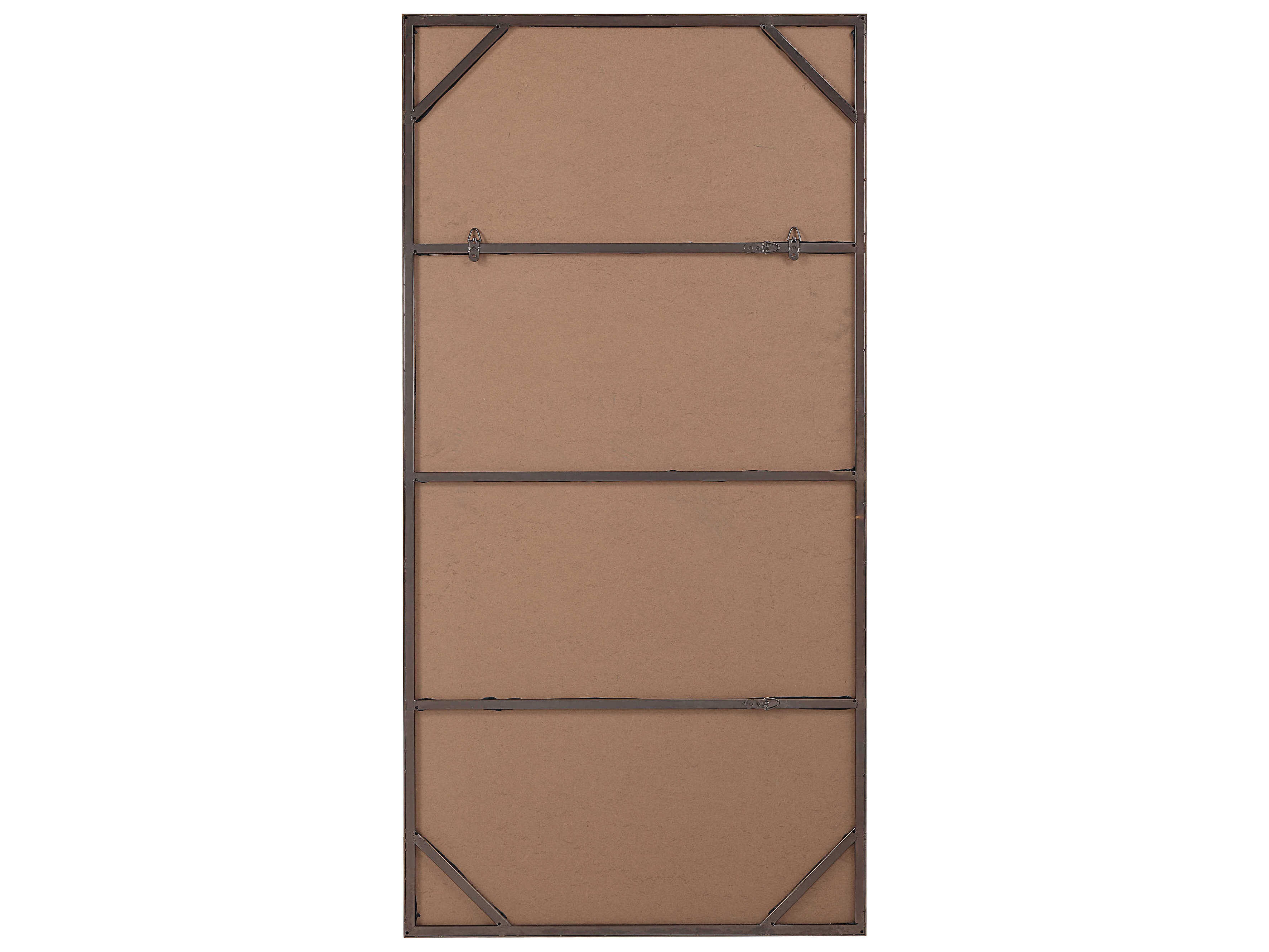 Renwil Marigold Antique Brushed Brass Rectangular Wall Mirror