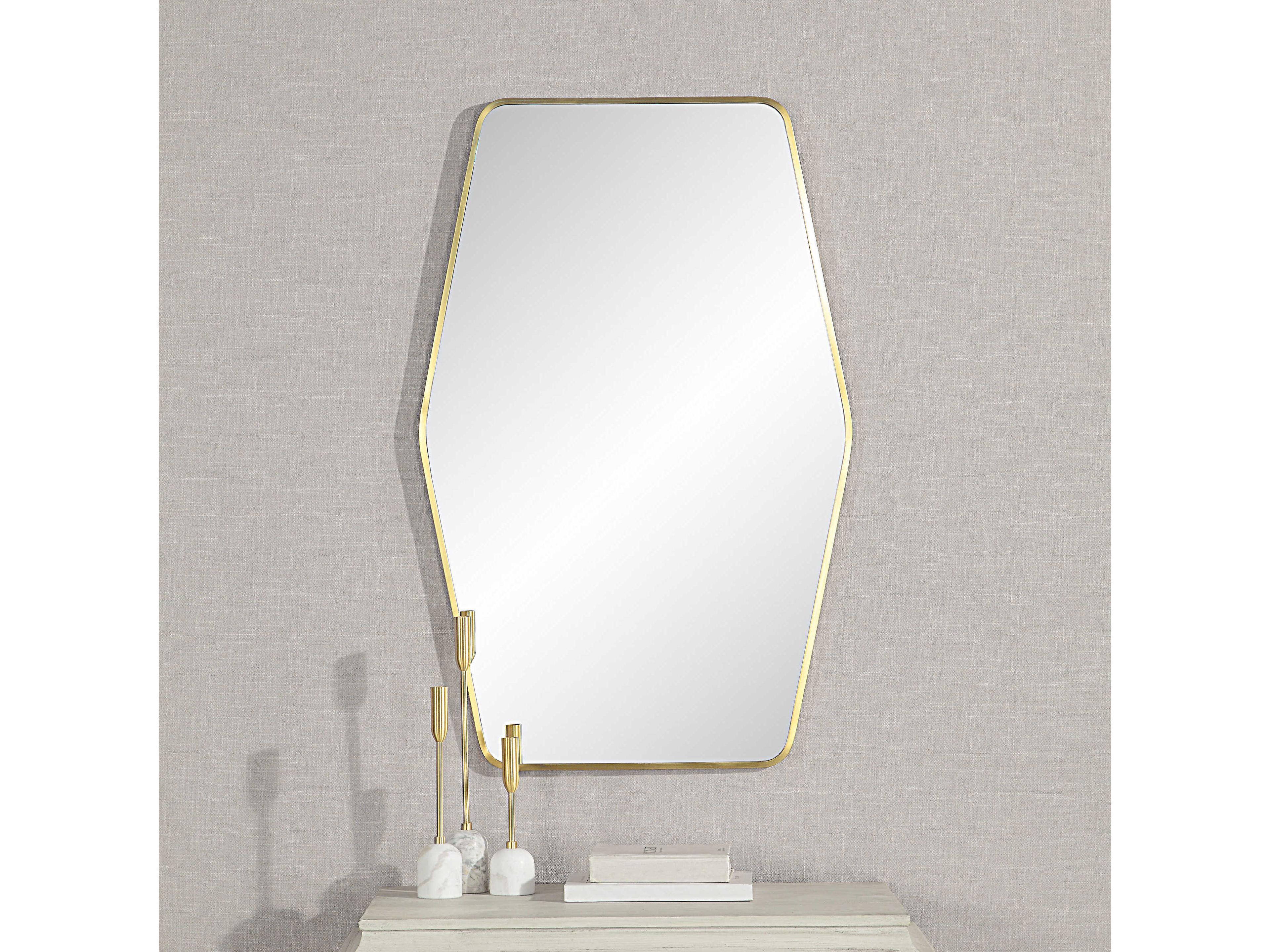 Renwil Mocha Satin Brass Wall Mirror