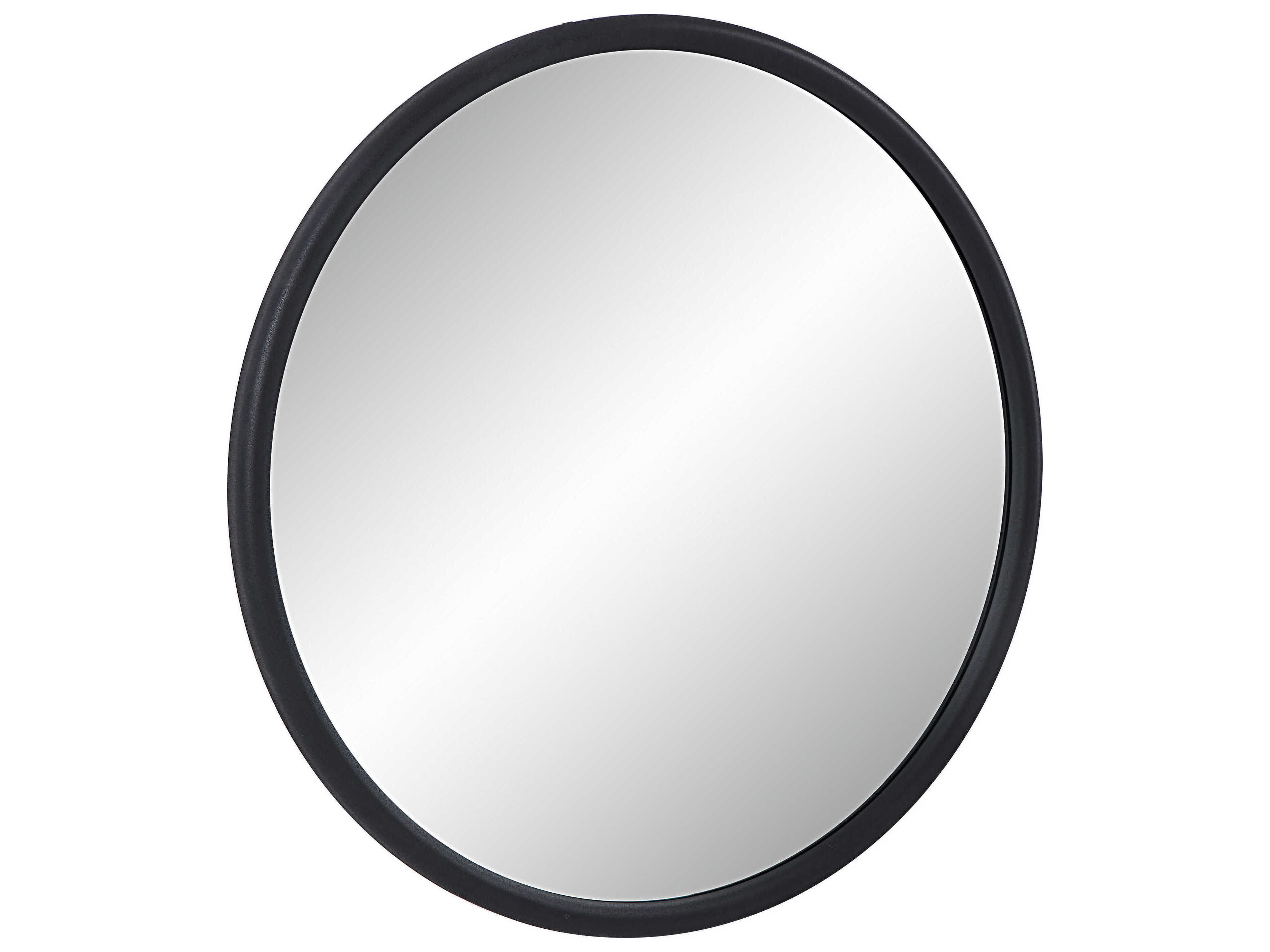 Renwil Namur Matte Black Round Wall Mirror