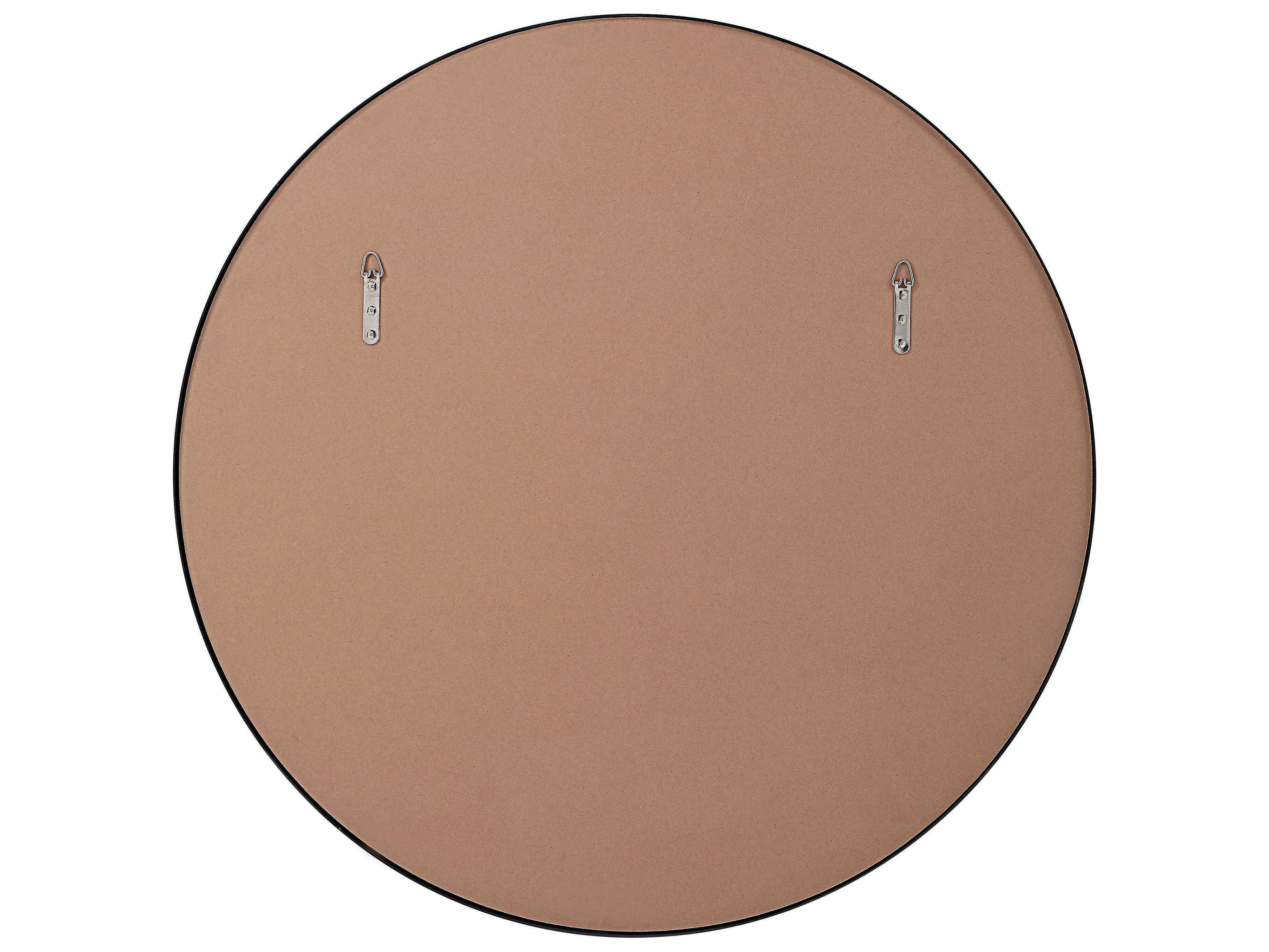 Renwil Namur Matte Black Round Wall Mirror