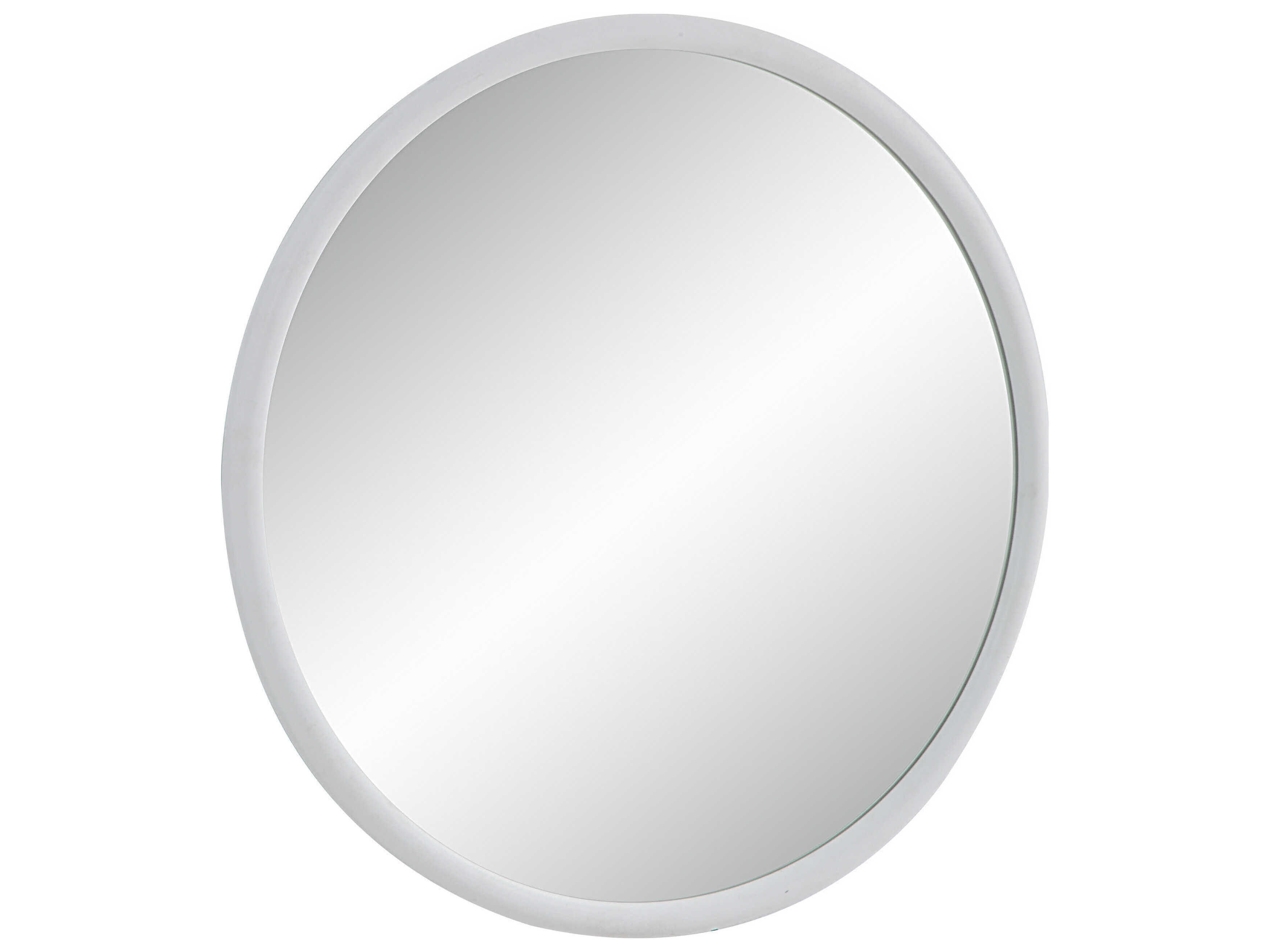 Renwil Porpoise Matte White Round Wall Mirror