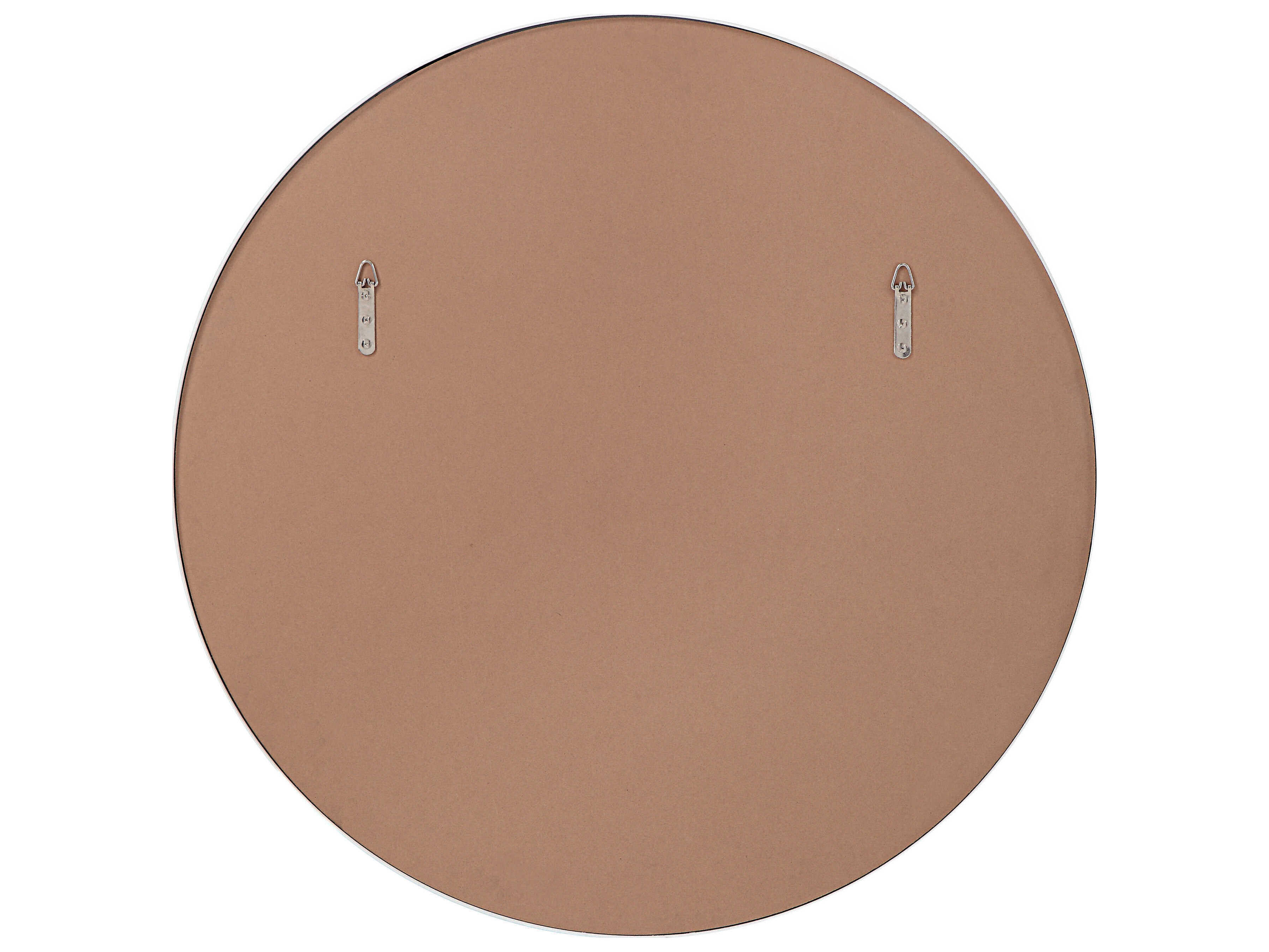 Renwil Porpoise Matte White Round Wall Mirror