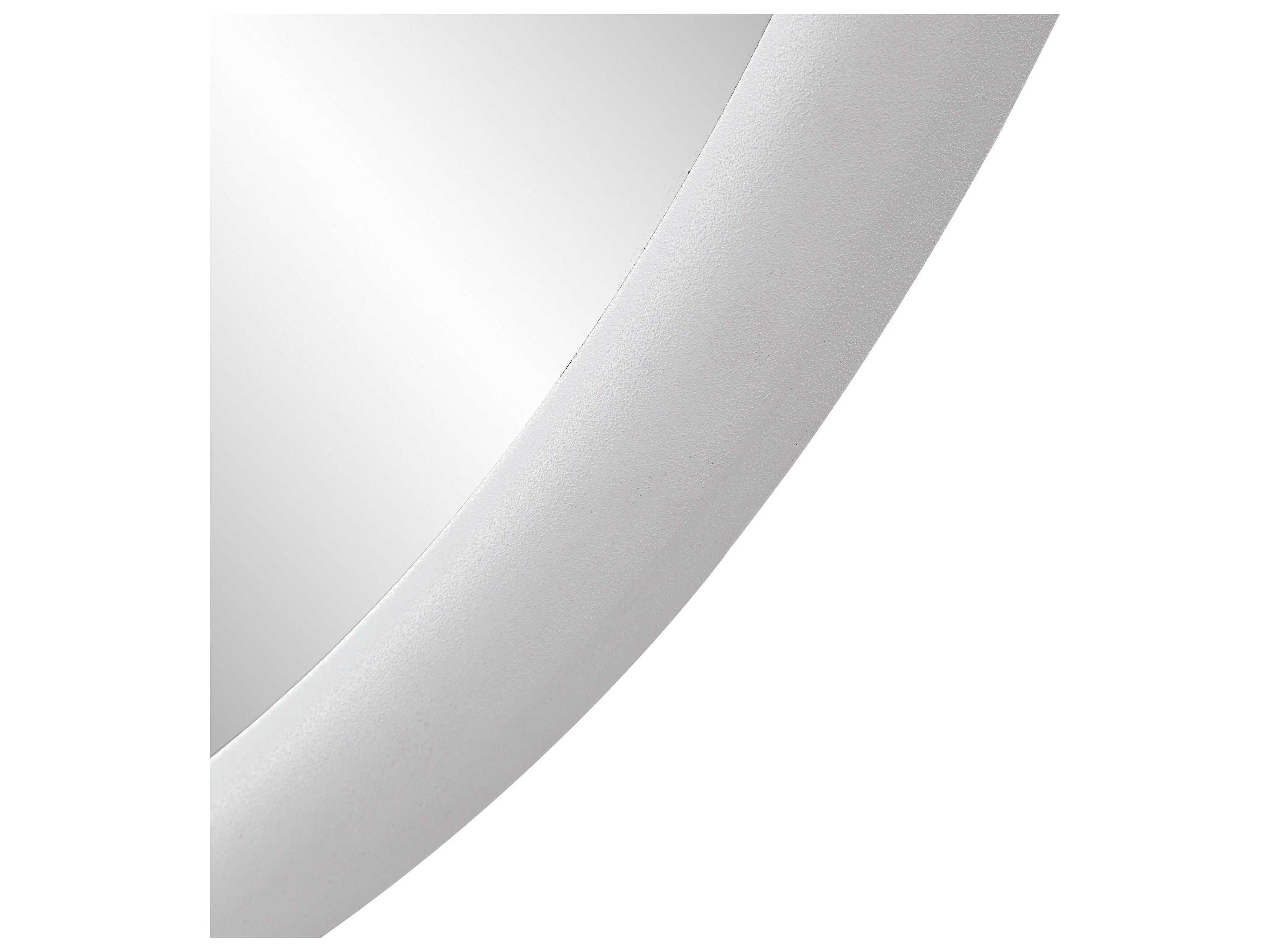 Renwil Porpoise Matte White Round Wall Mirror