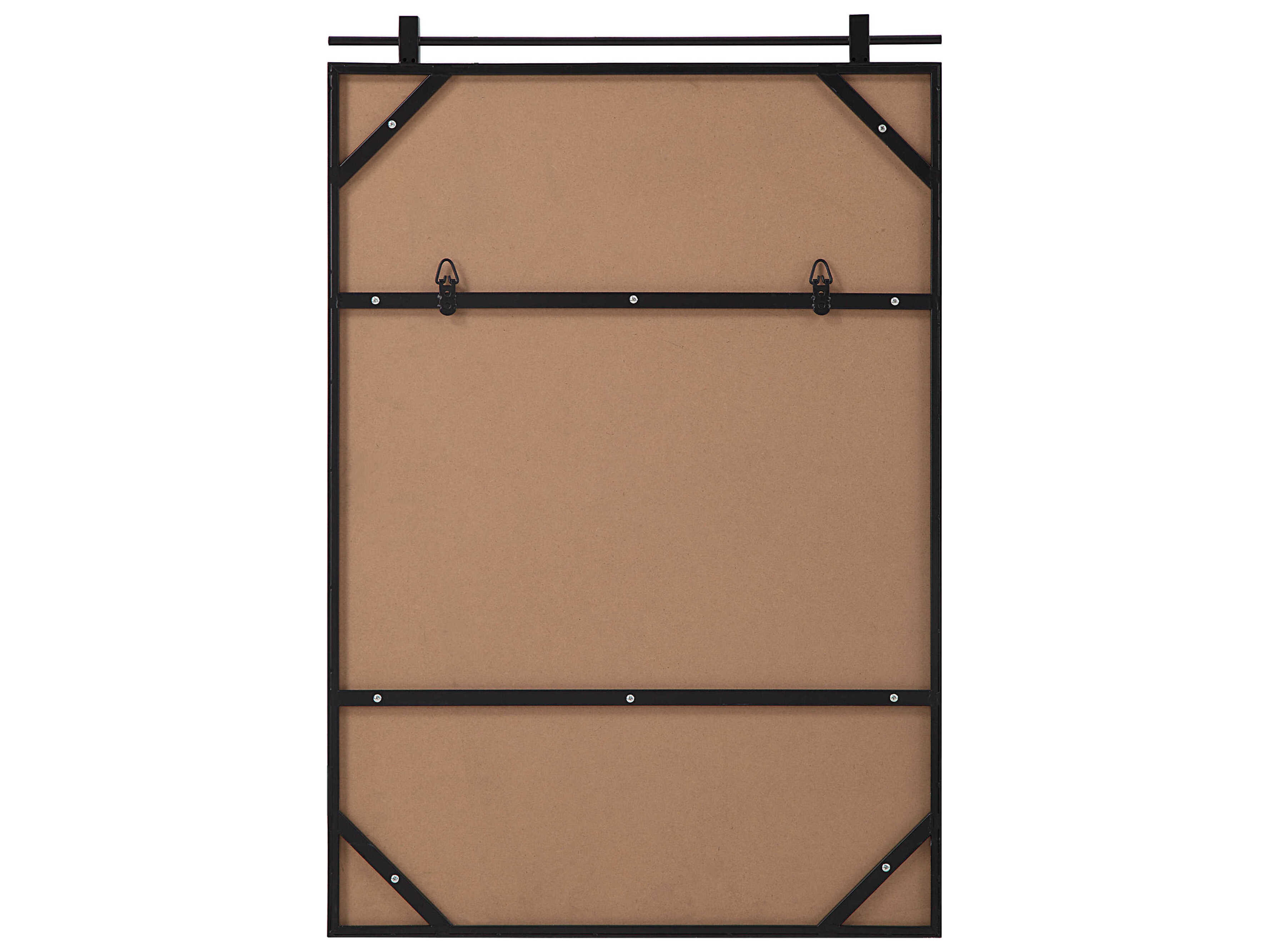 Renwil Titel Matte Black Rectangular Wall Mirror