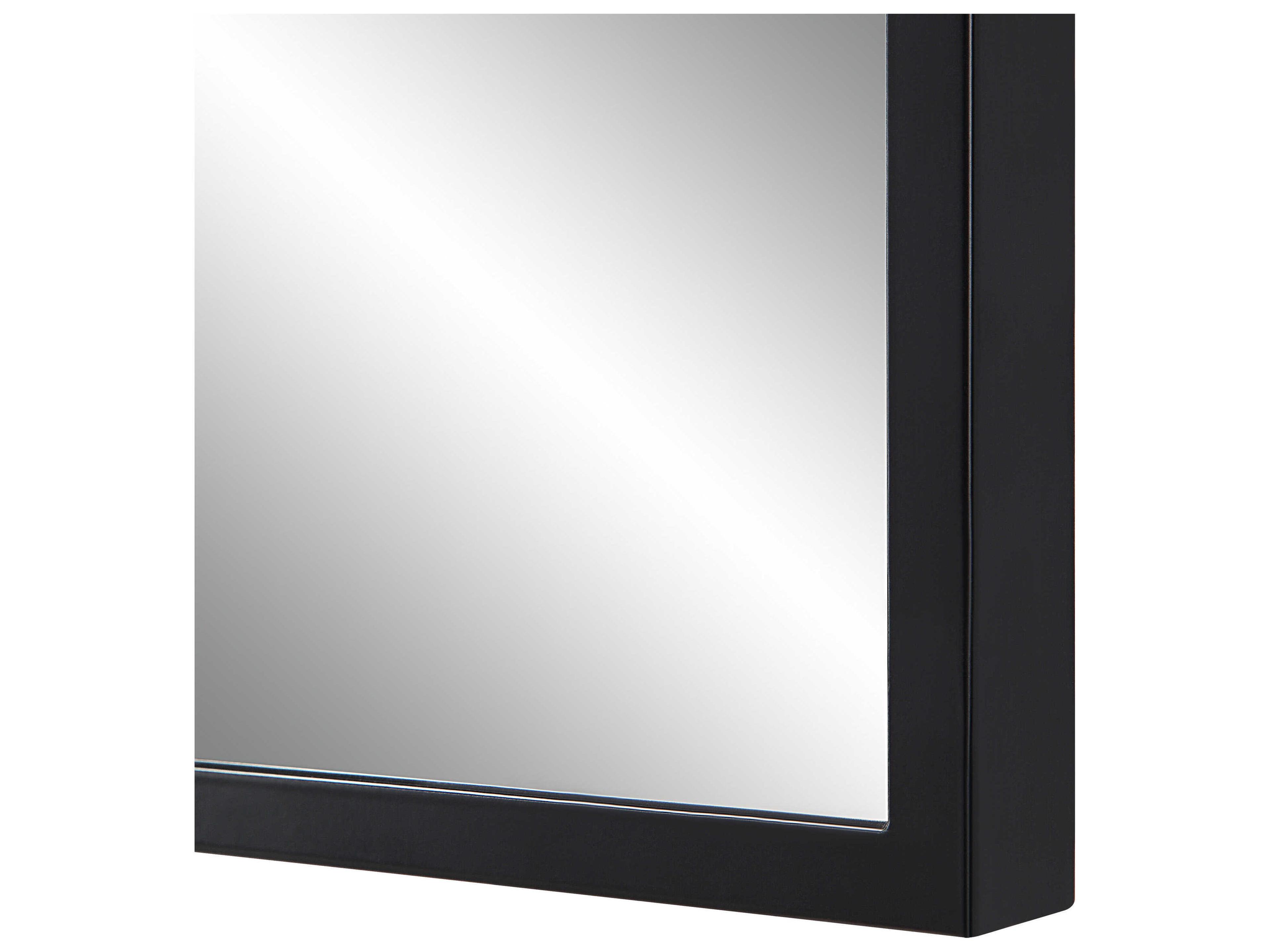 Renwil Bandon Matte Black Wall Mirror