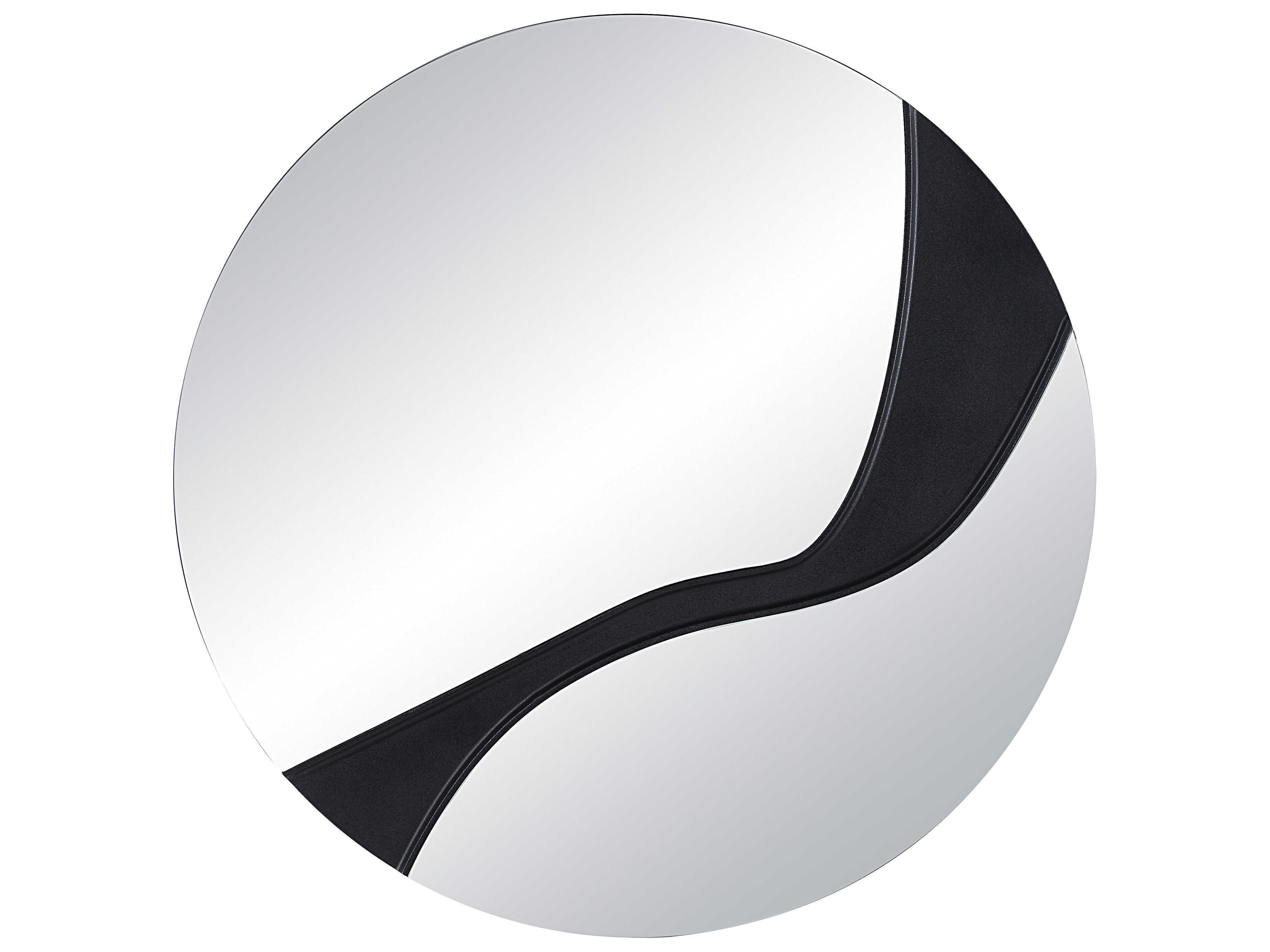 Renwil Dansk Textured Matte Black Round Wall Mirror Set of 3