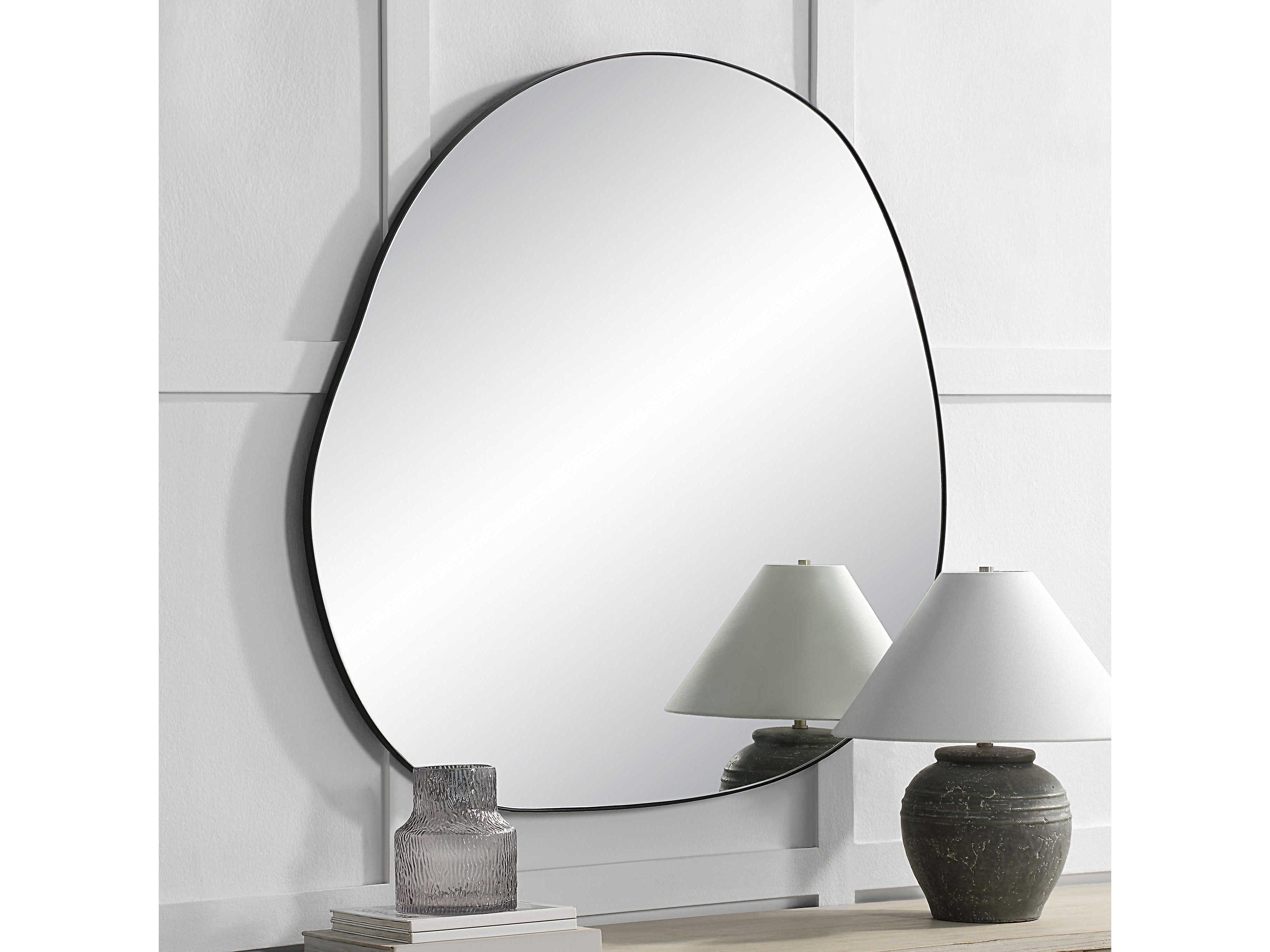 Renwil Dolly Matte Black Wall Mirror