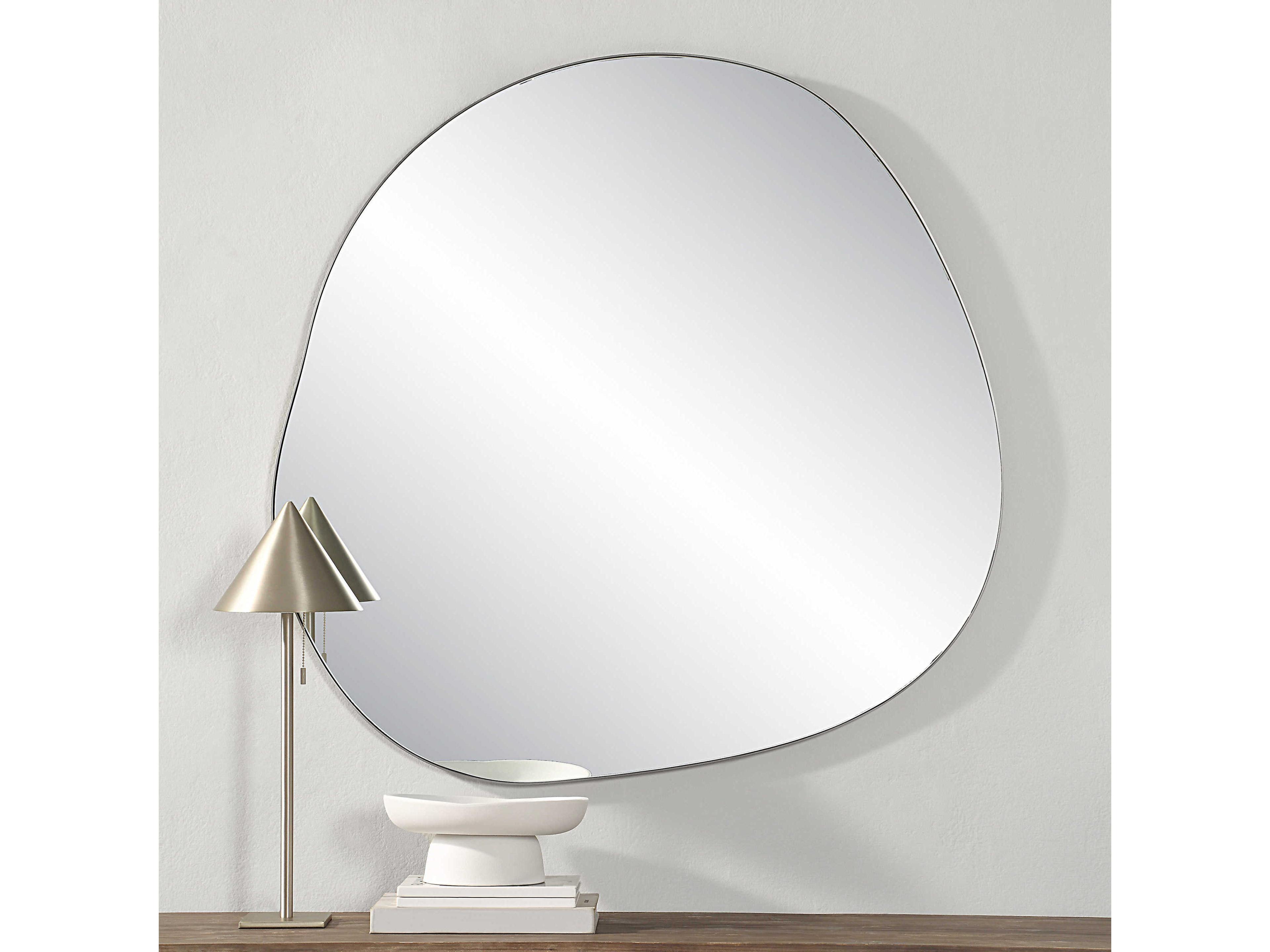 Renwil Donna Brushed Matte Satin Nickel Wall Mirror