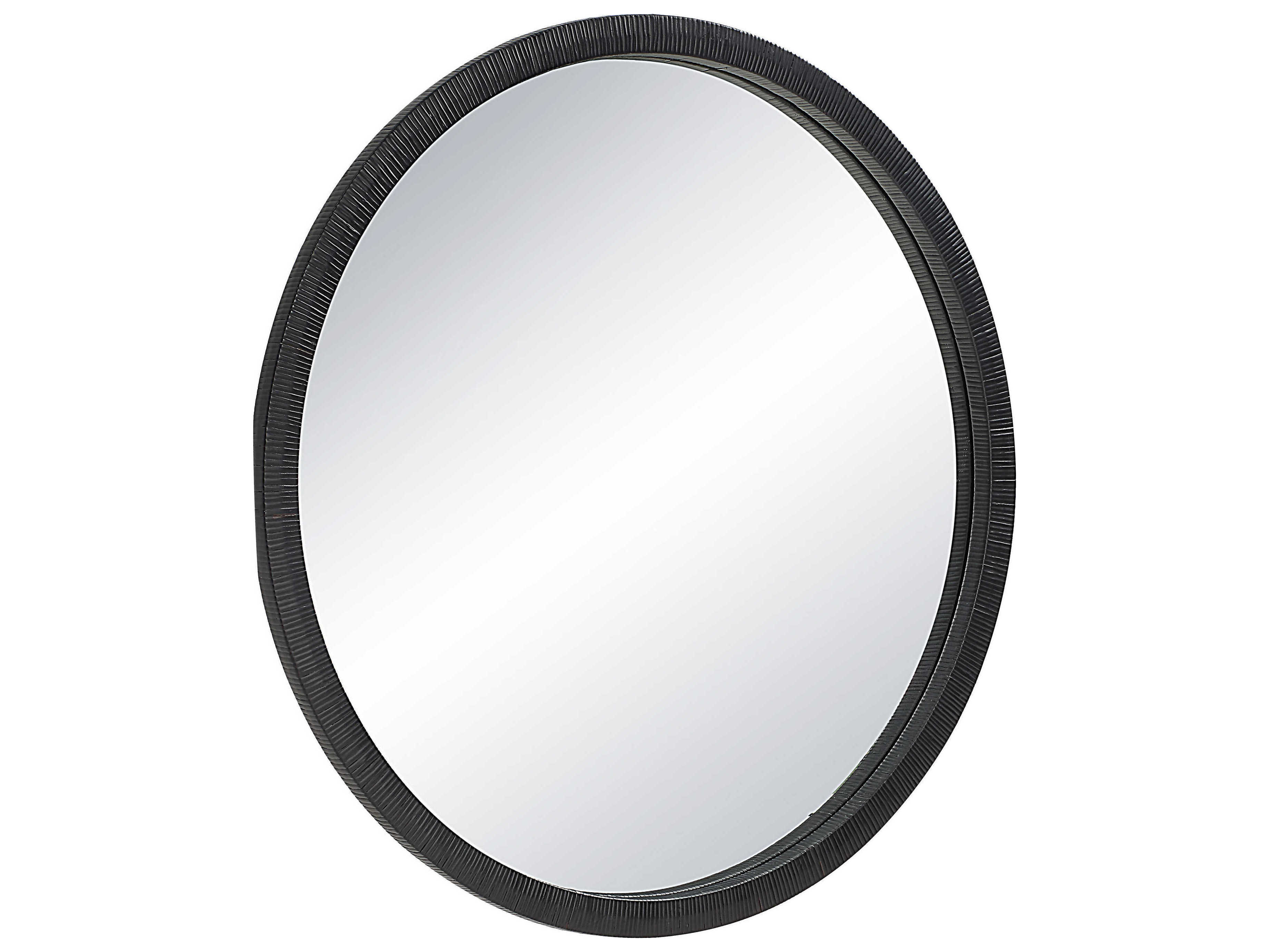 Renwil Solo Black Round Wall Mirror