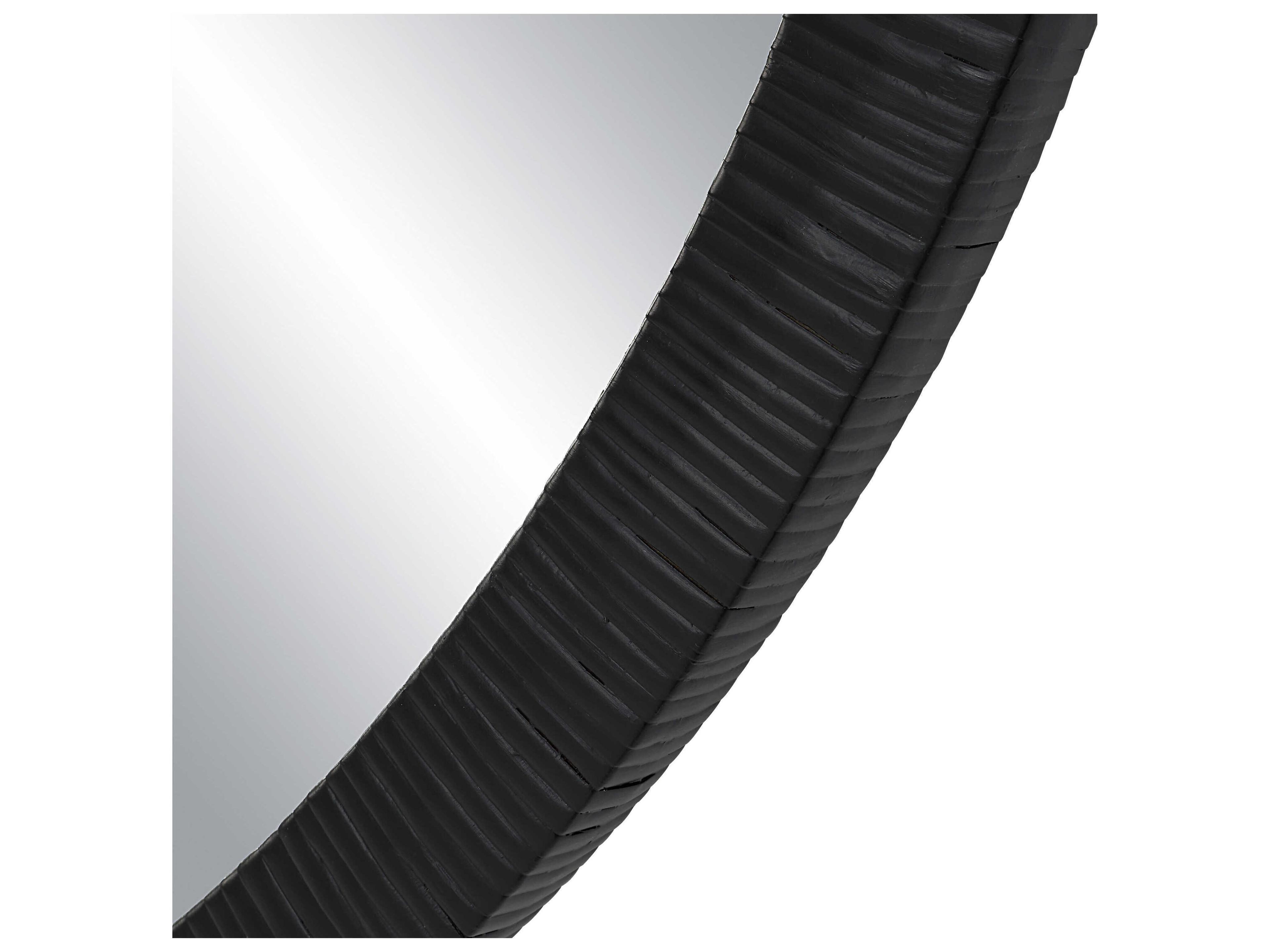 Renwil Solo Black Round Wall Mirror