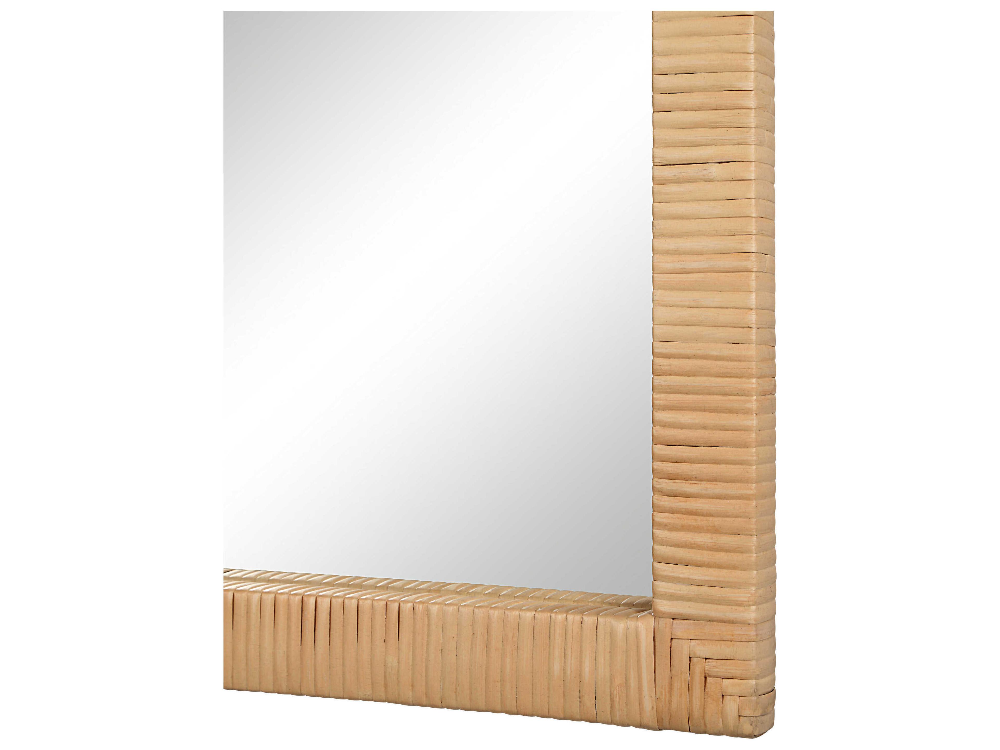 Renwil Sara Natural Rectangular Wall Mirror
