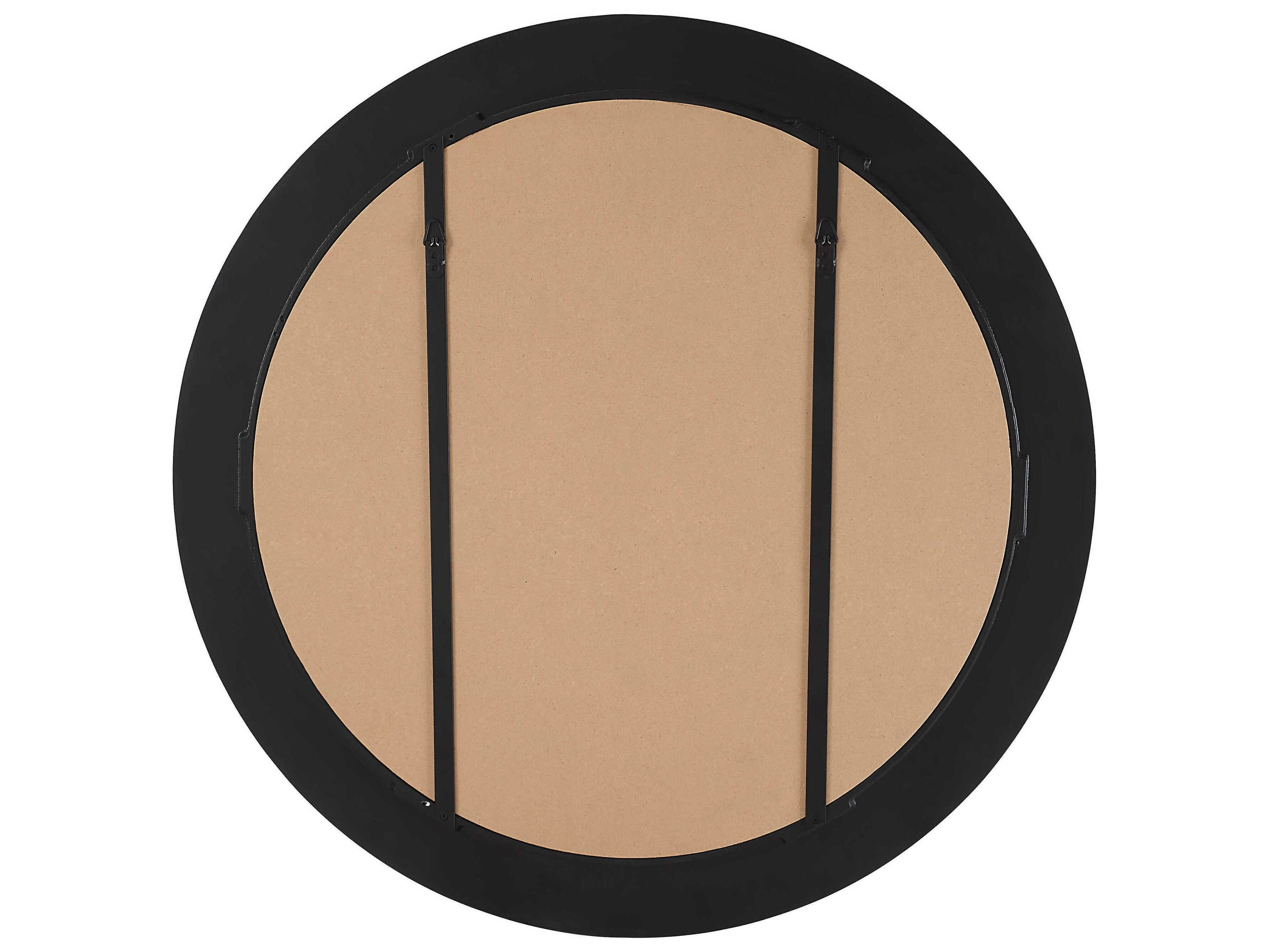 Renwil Tolima Matte Black Round Wall Mirror