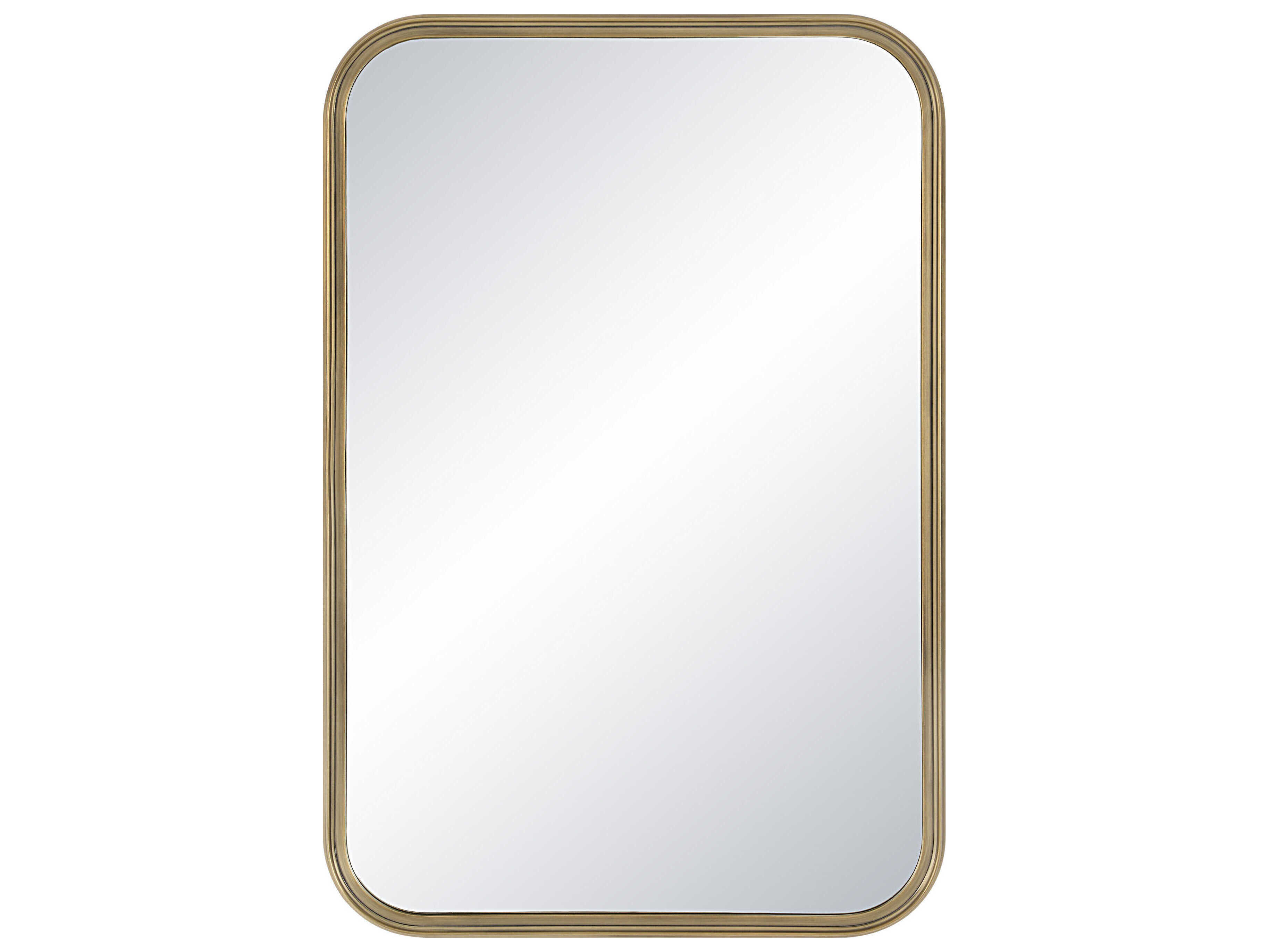 Renwil Jyn Antique Brushed Brass Rectangular Wall Mirror