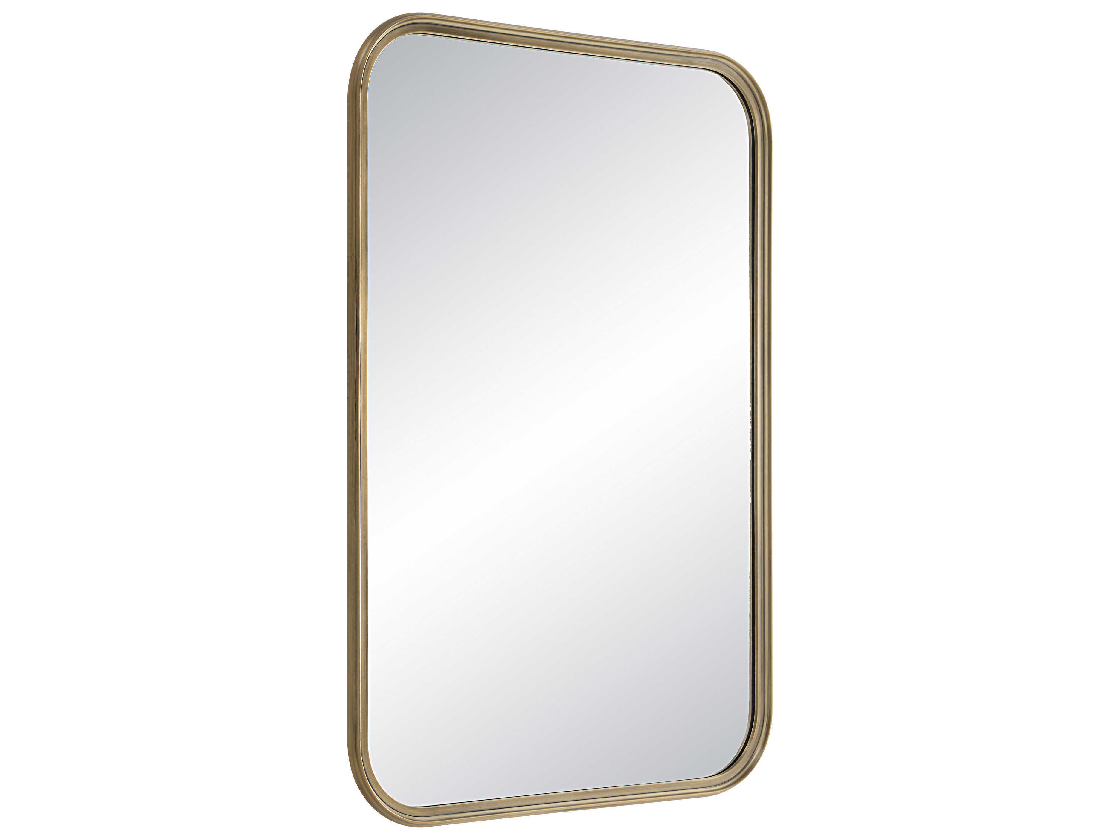 Renwil Jyn Antique Brushed Brass Rectangular Wall Mirror