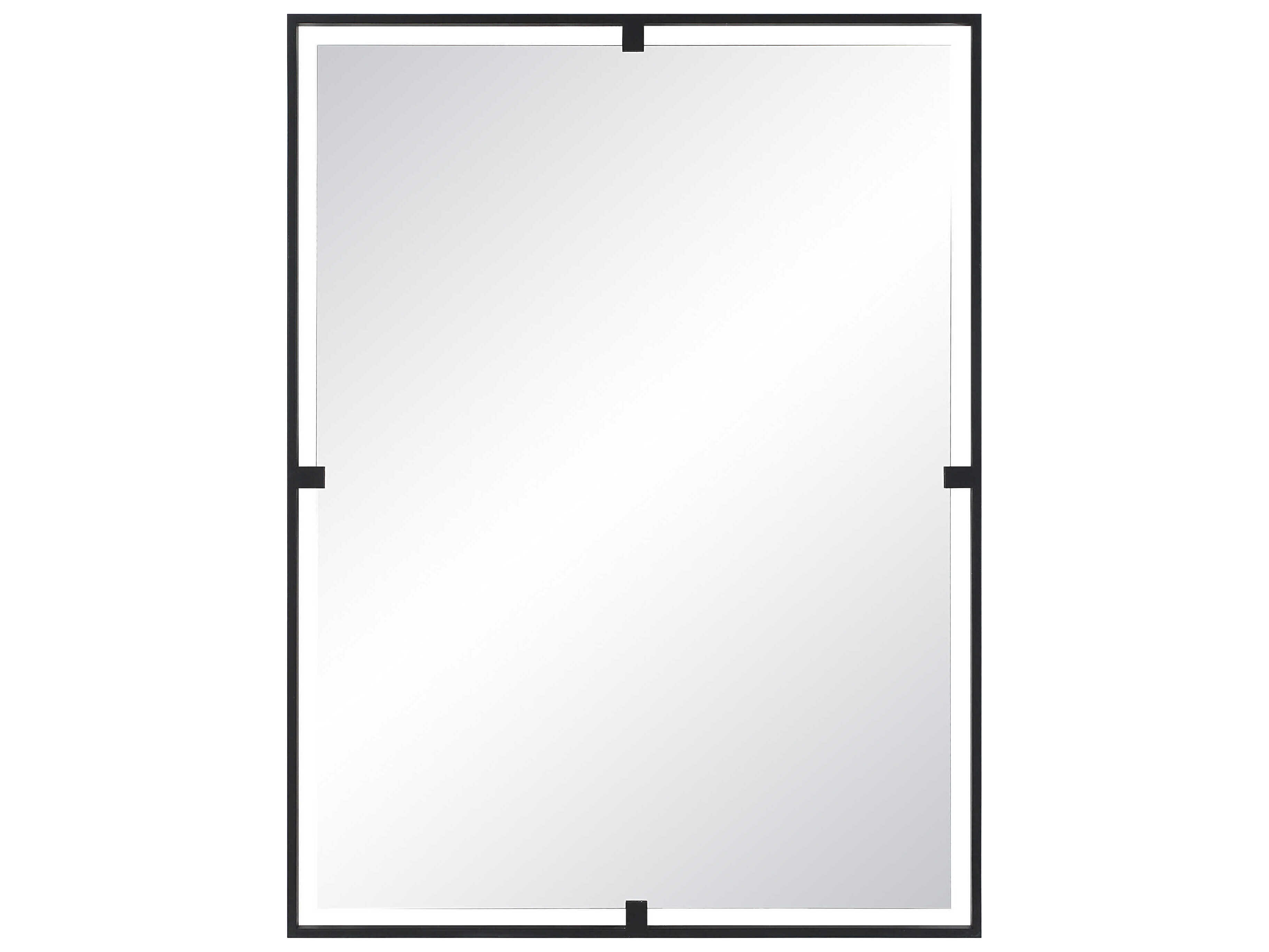 Renwil Marco Matte Black Rectangular Wall Mirror