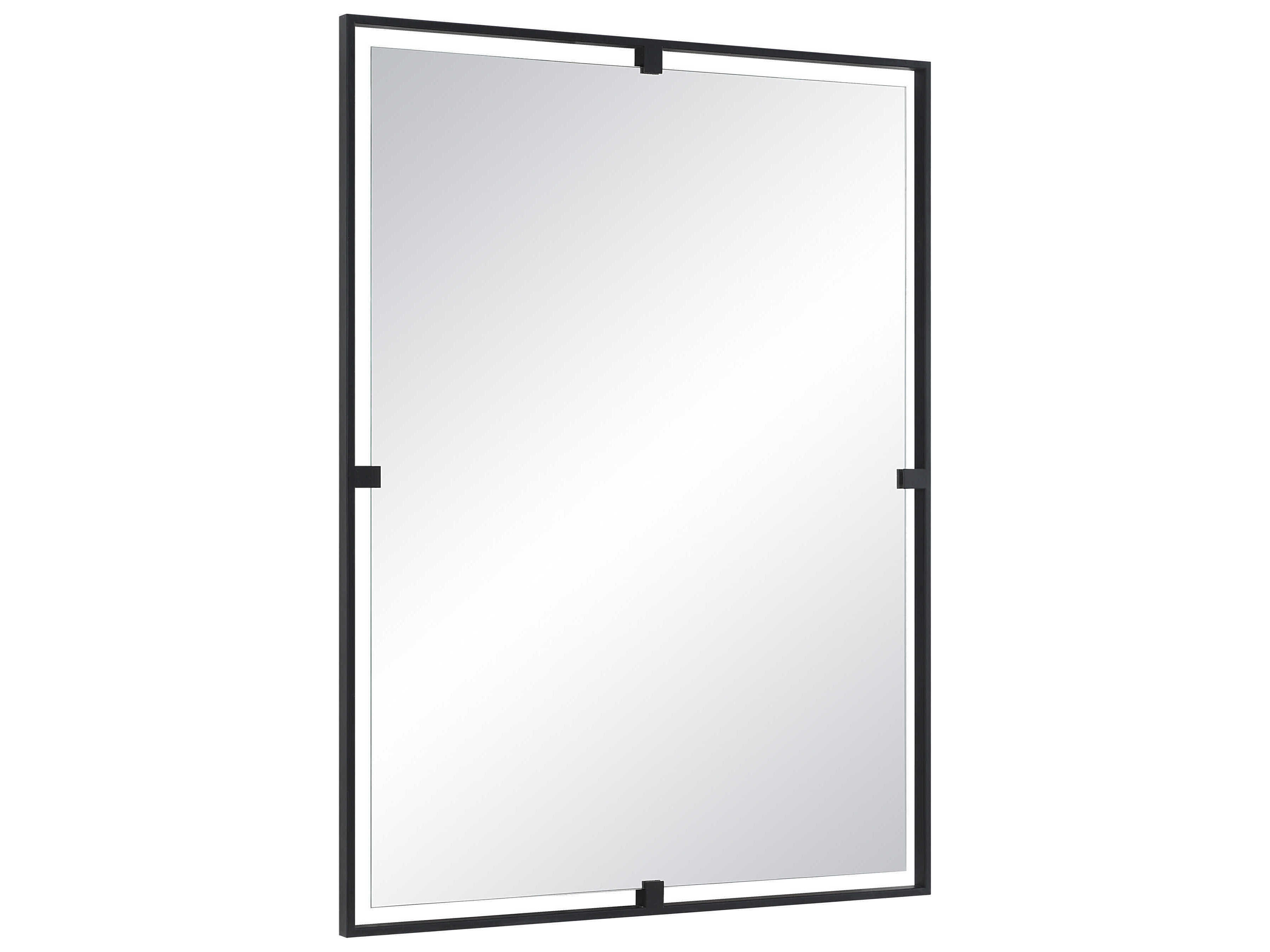 Renwil Marco Matte Black Rectangular Wall Mirror