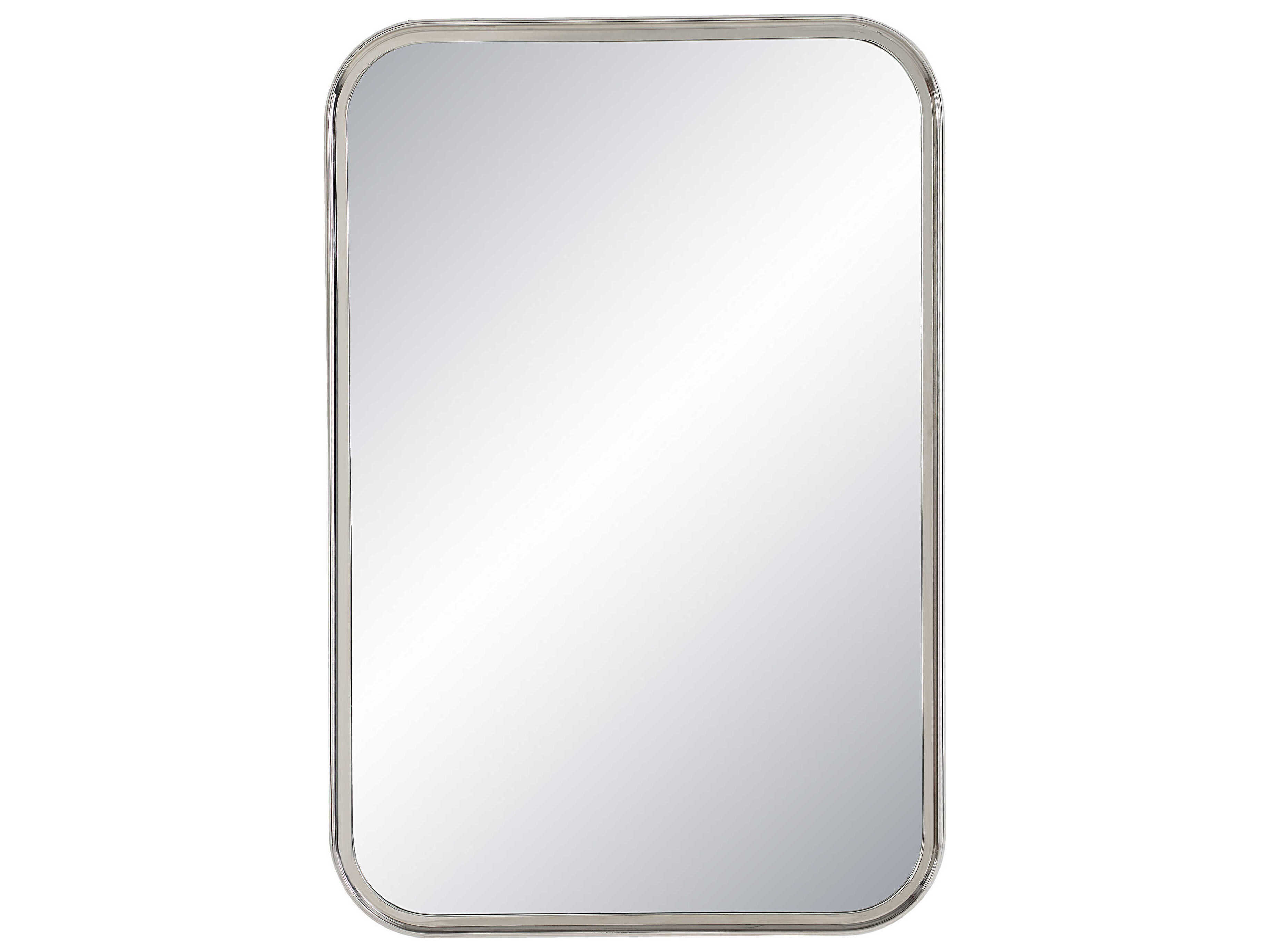 Renwil Sylvie Polished Nickel Rectangular Wall Mirror