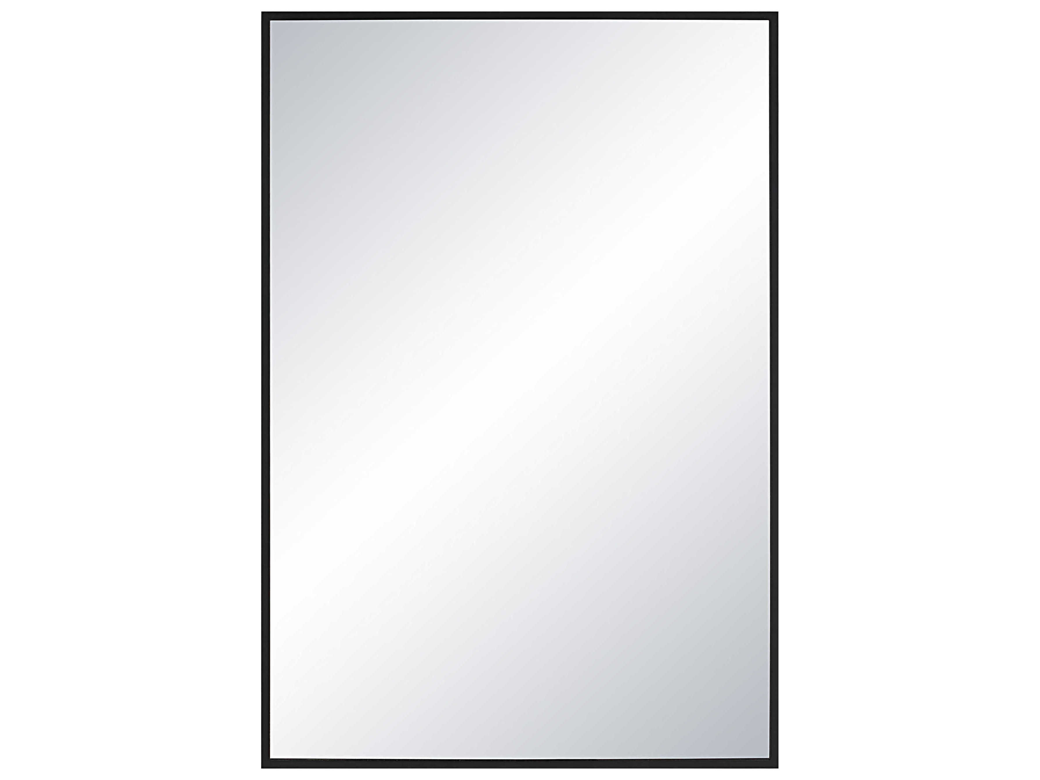Renwil Gasel Matte Black Rectangular Wall Mirror