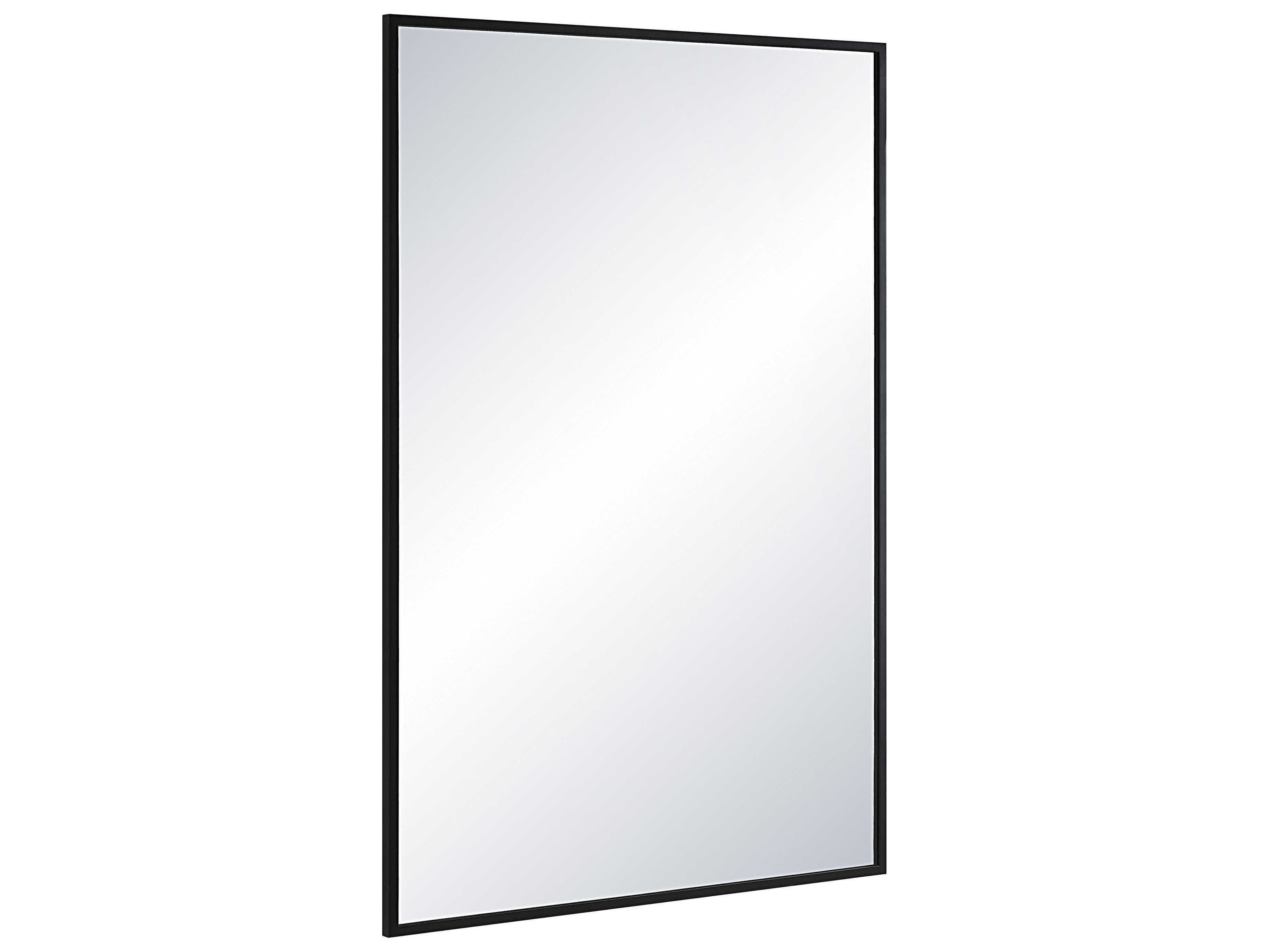 Renwil Gasel Matte Black Rectangular Wall Mirror
