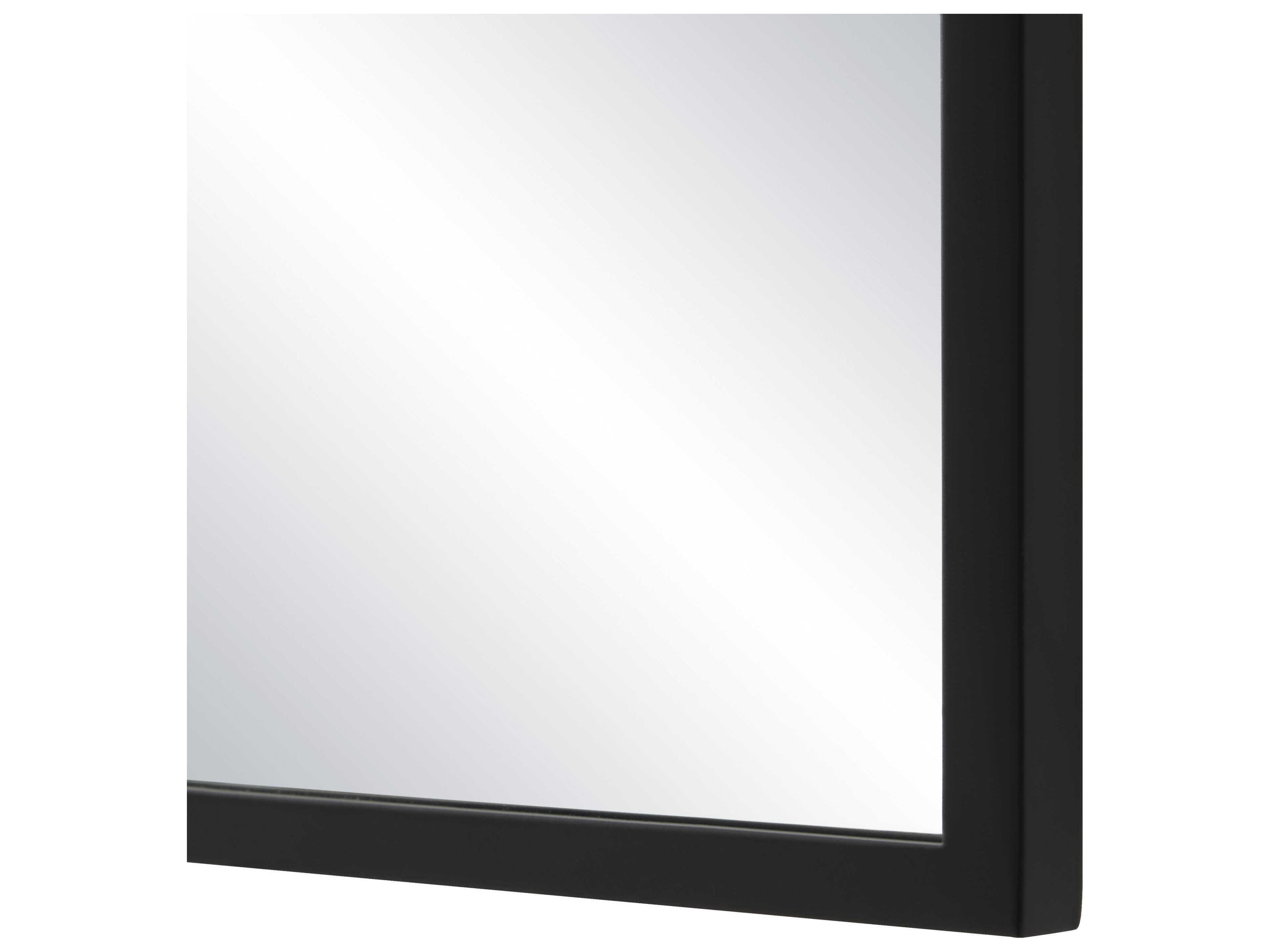 Renwil Gasel Matte Black Rectangular Wall Mirror