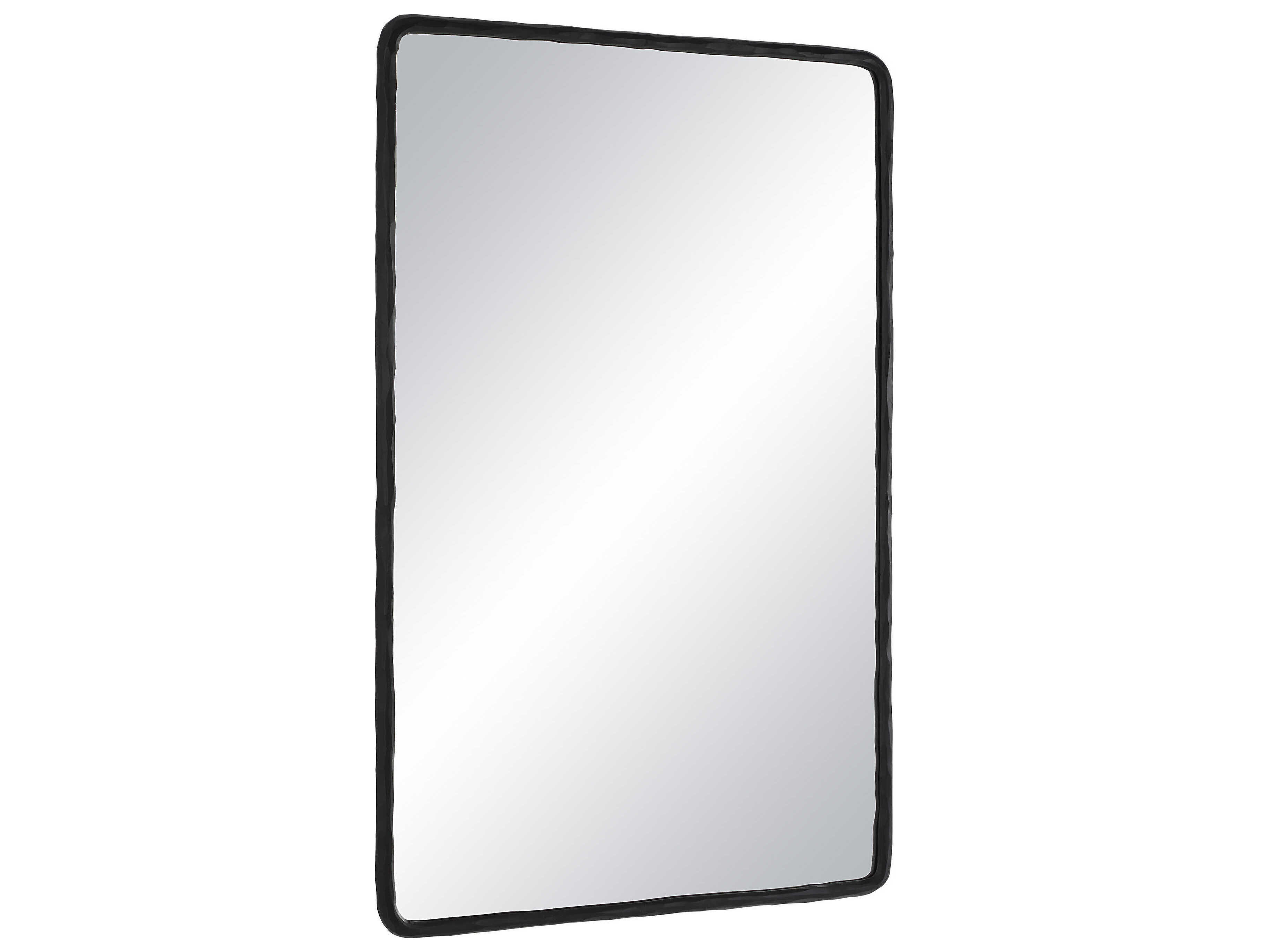 Renwil Jorah Matte Black Rectangular Wall Mirror