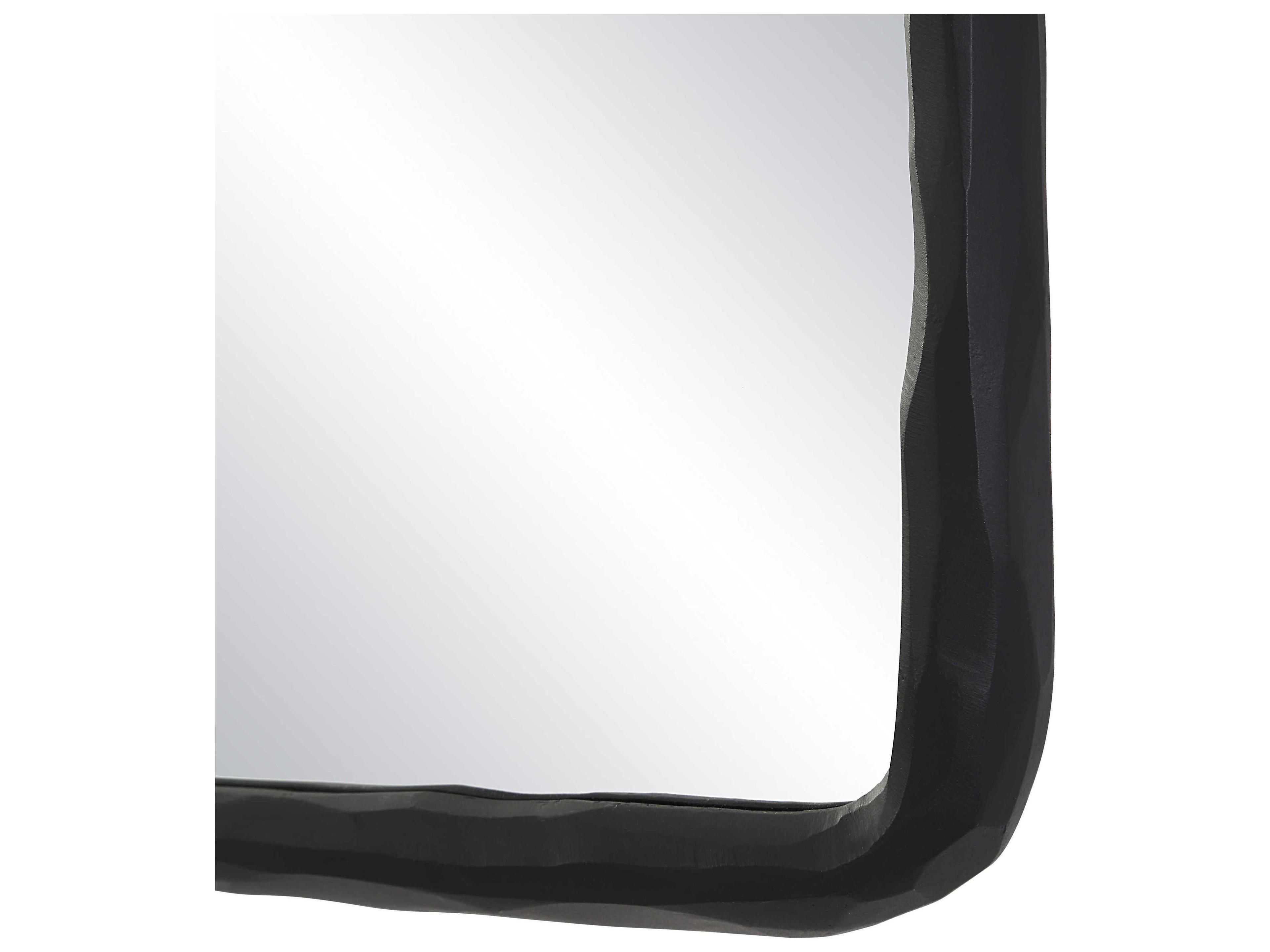 Renwil Jorah Matte Black Rectangular Wall Mirror