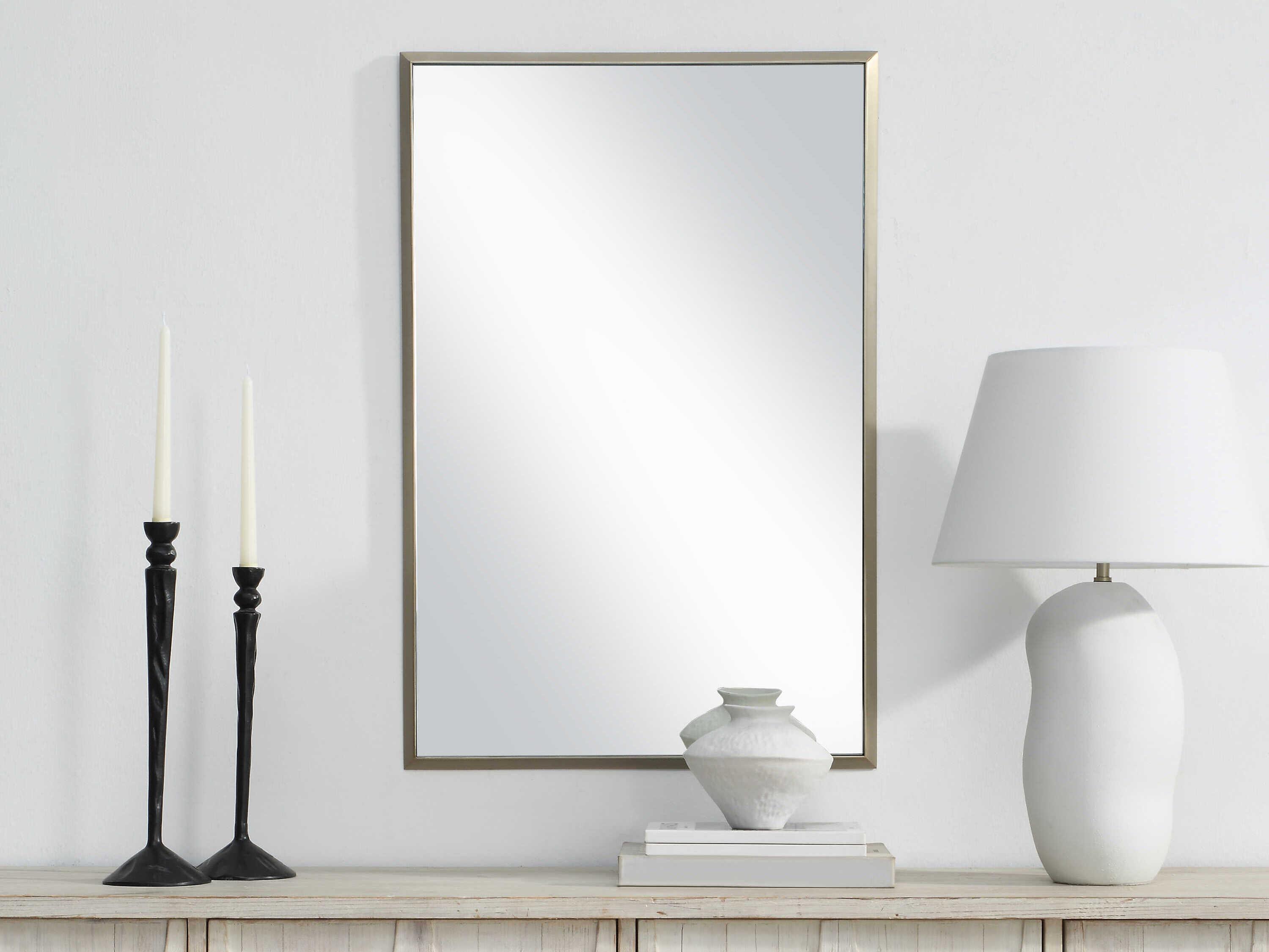 Renwil Pia Champagne Rectangular Wall Mirror