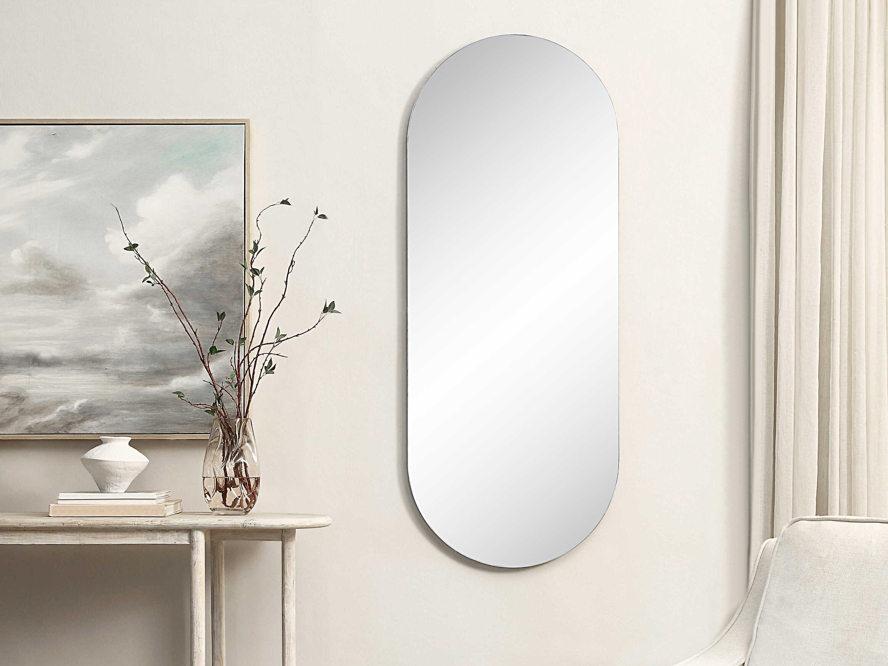Renwil Kastelli Grey Oval Wall Mirror