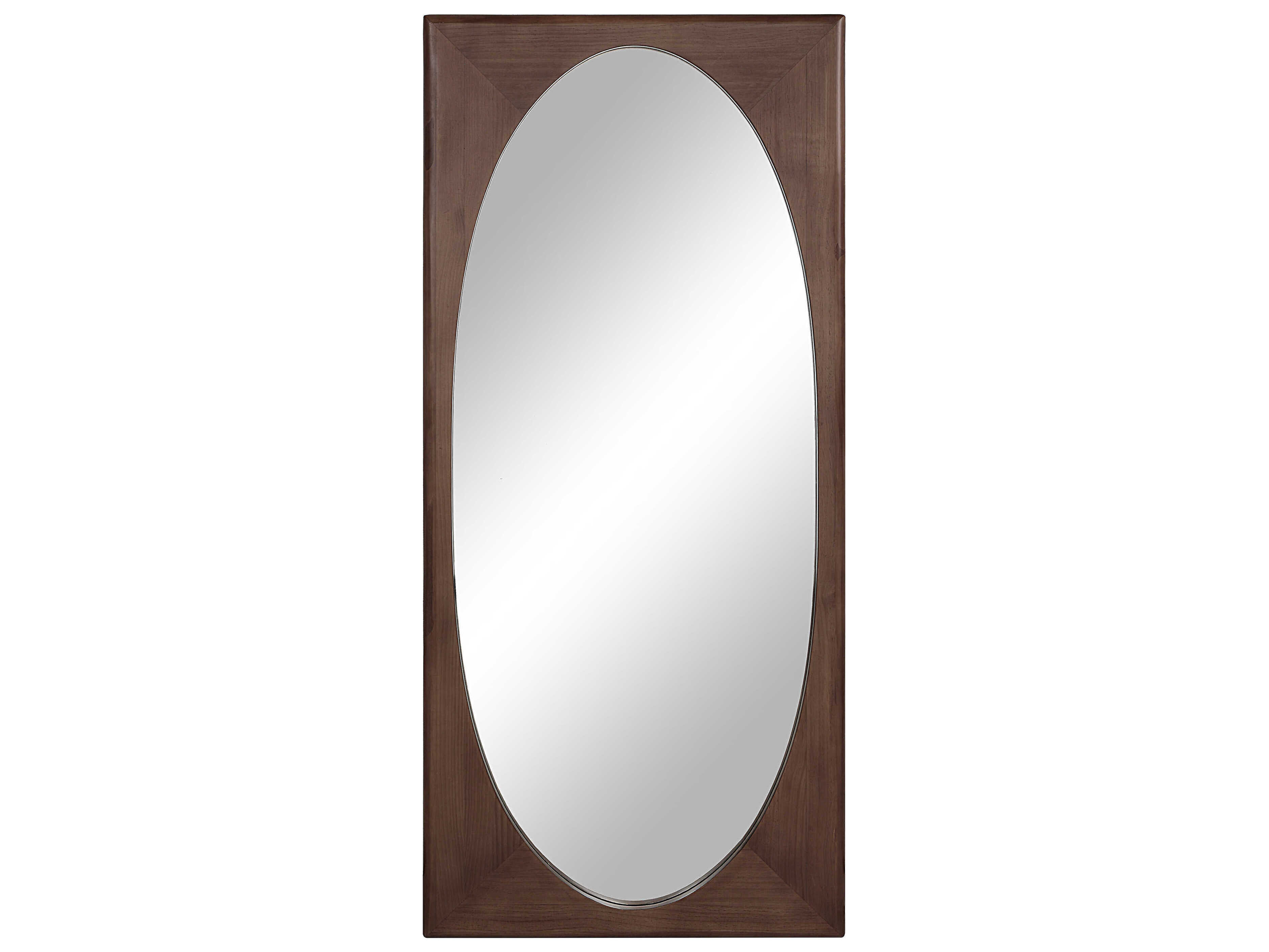Renwil Sitia Walnut Rectangular Wall Mirror