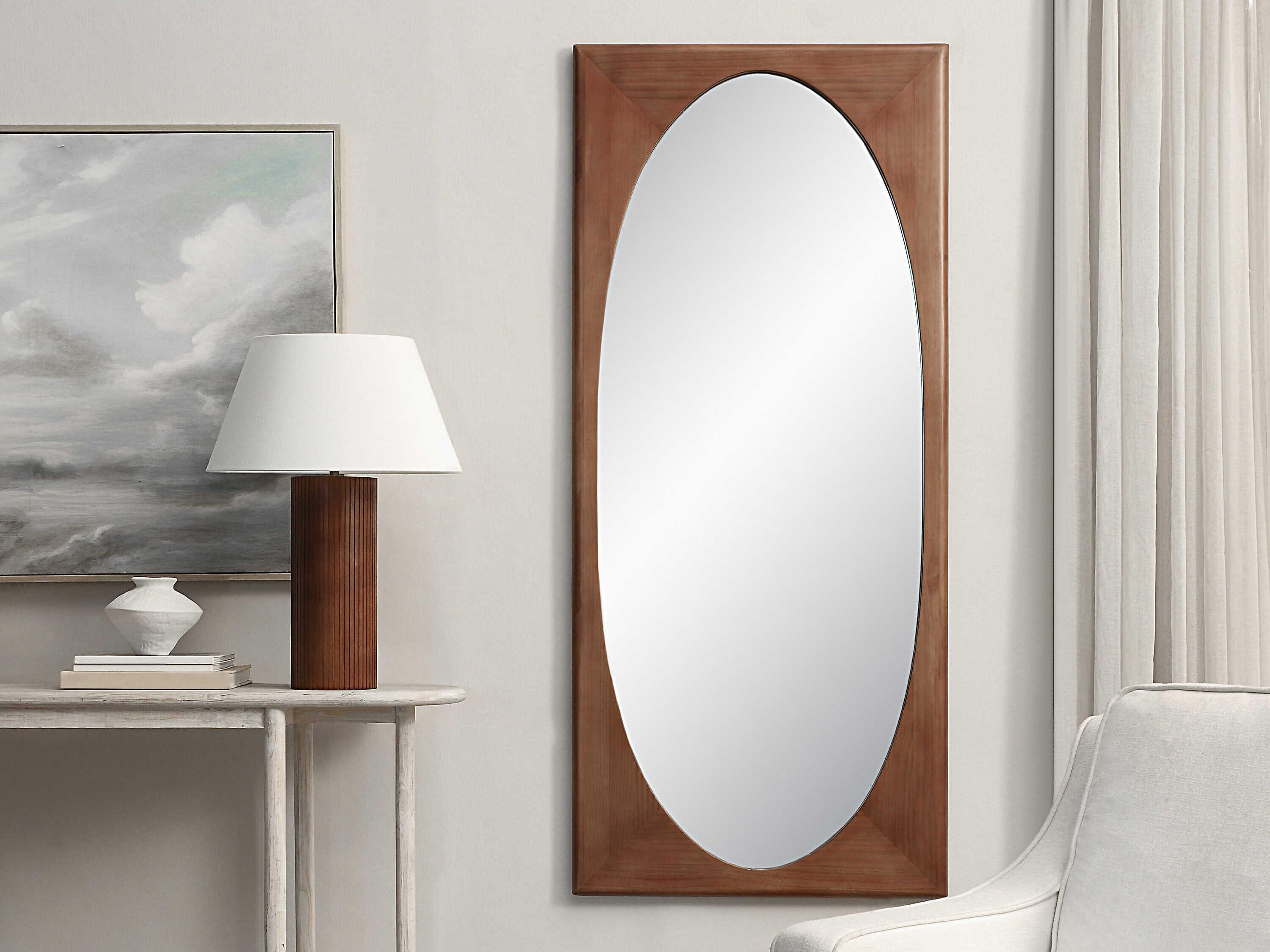 Renwil Sitia Walnut Rectangular Wall Mirror