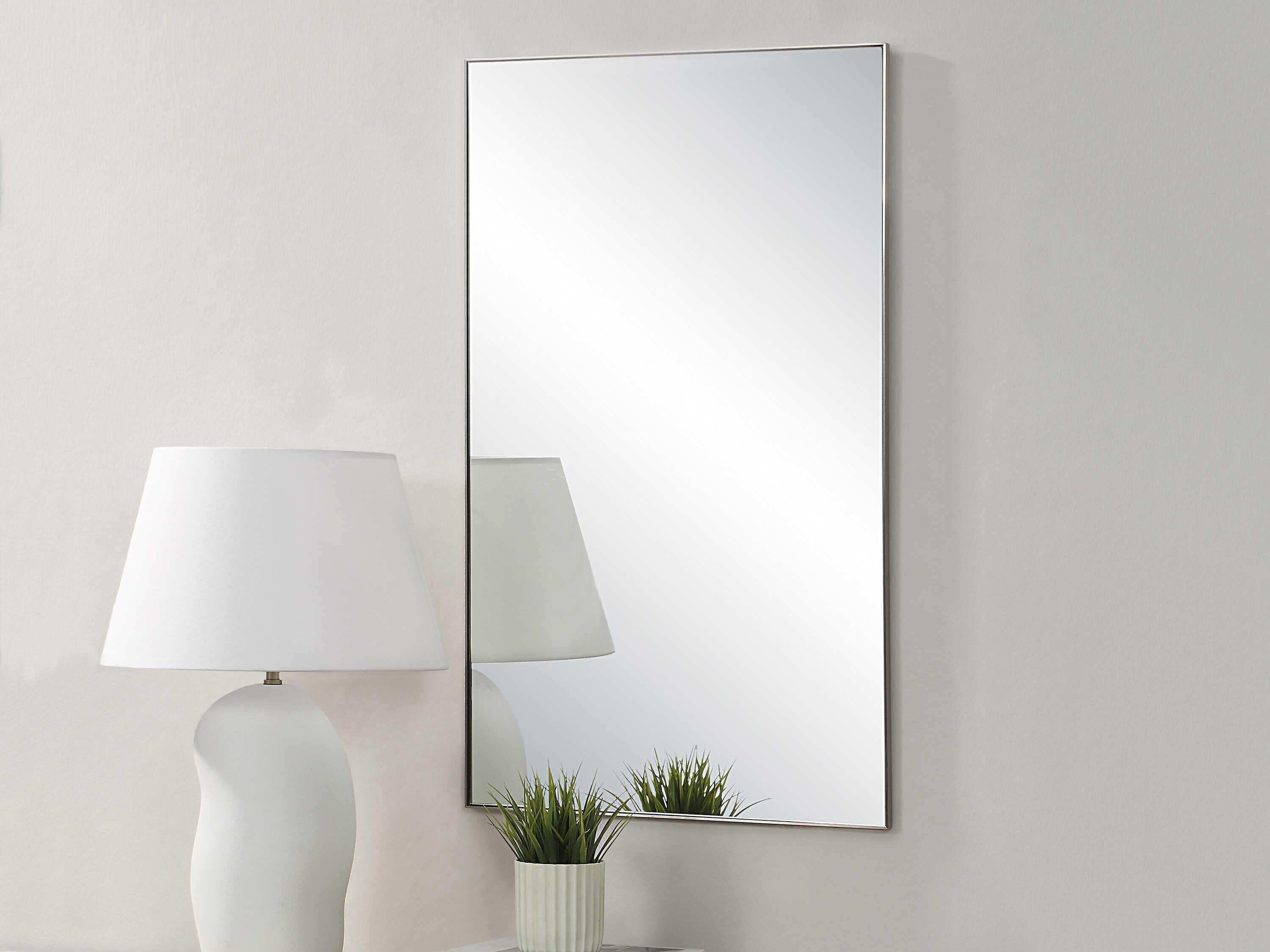 Renwil Spili Polished Nickel Rectangular Wall Mirror