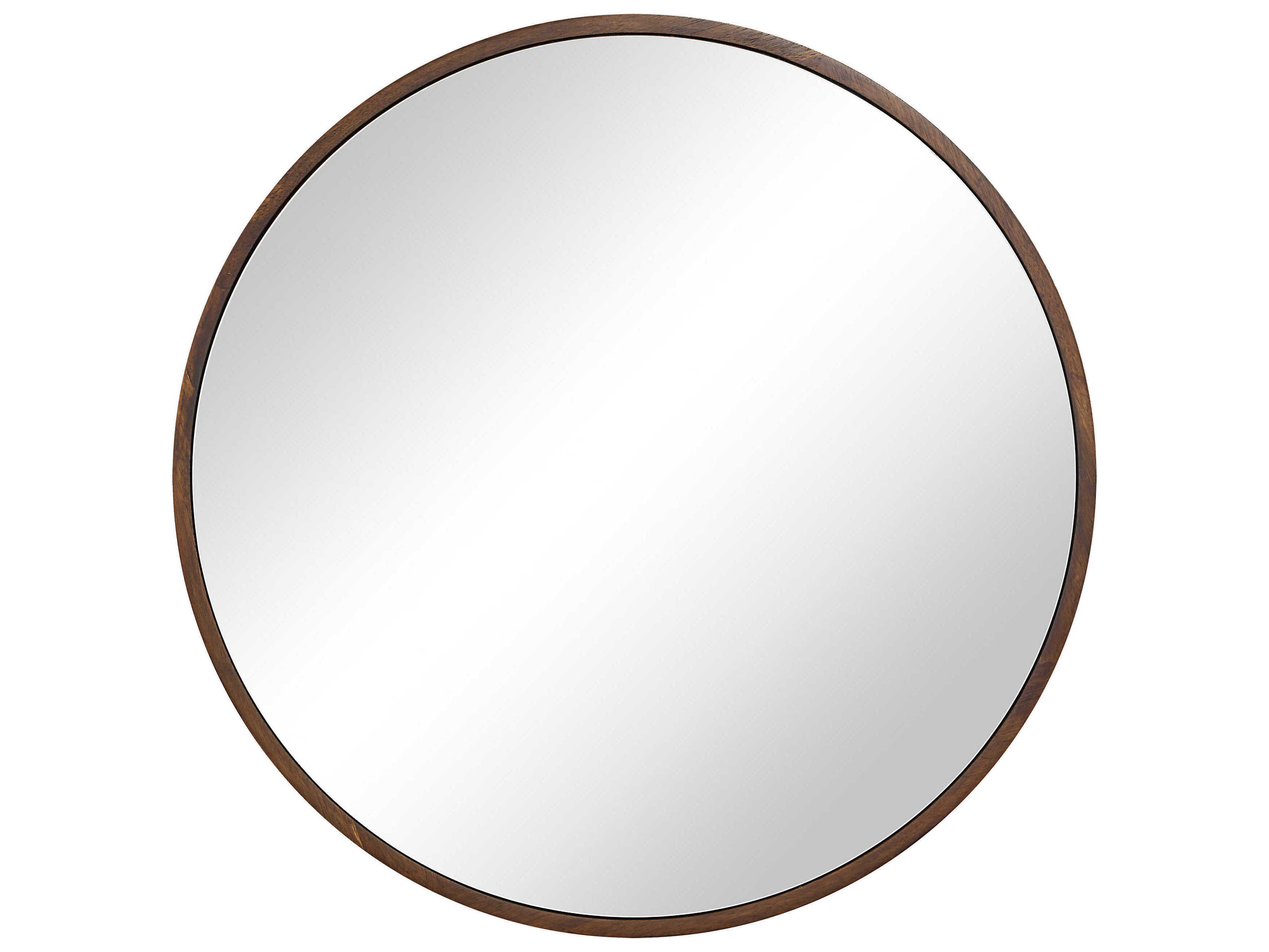 Renwil Modi Walnut Round Wall Mirror