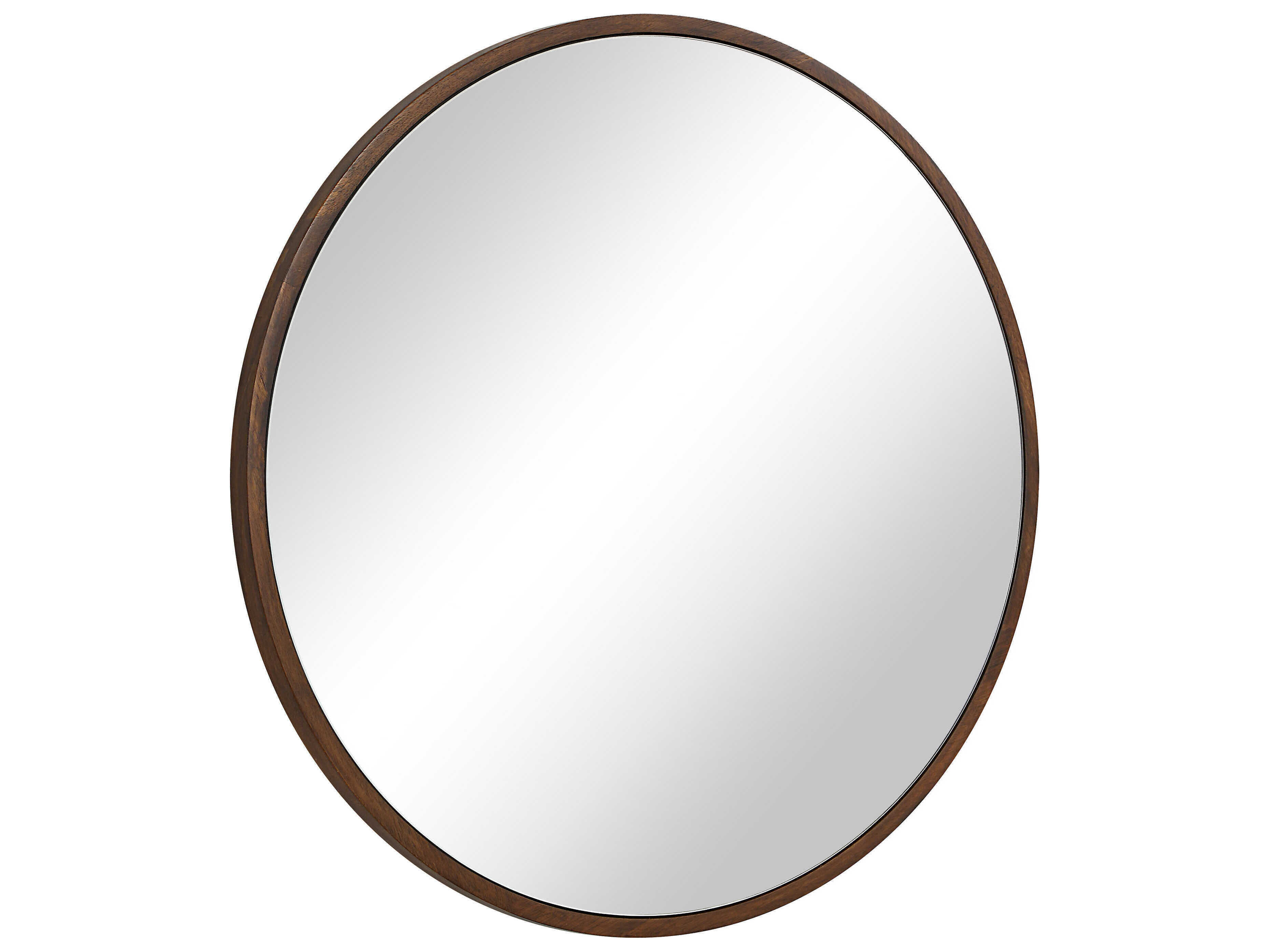 Renwil Modi Walnut Round Wall Mirror